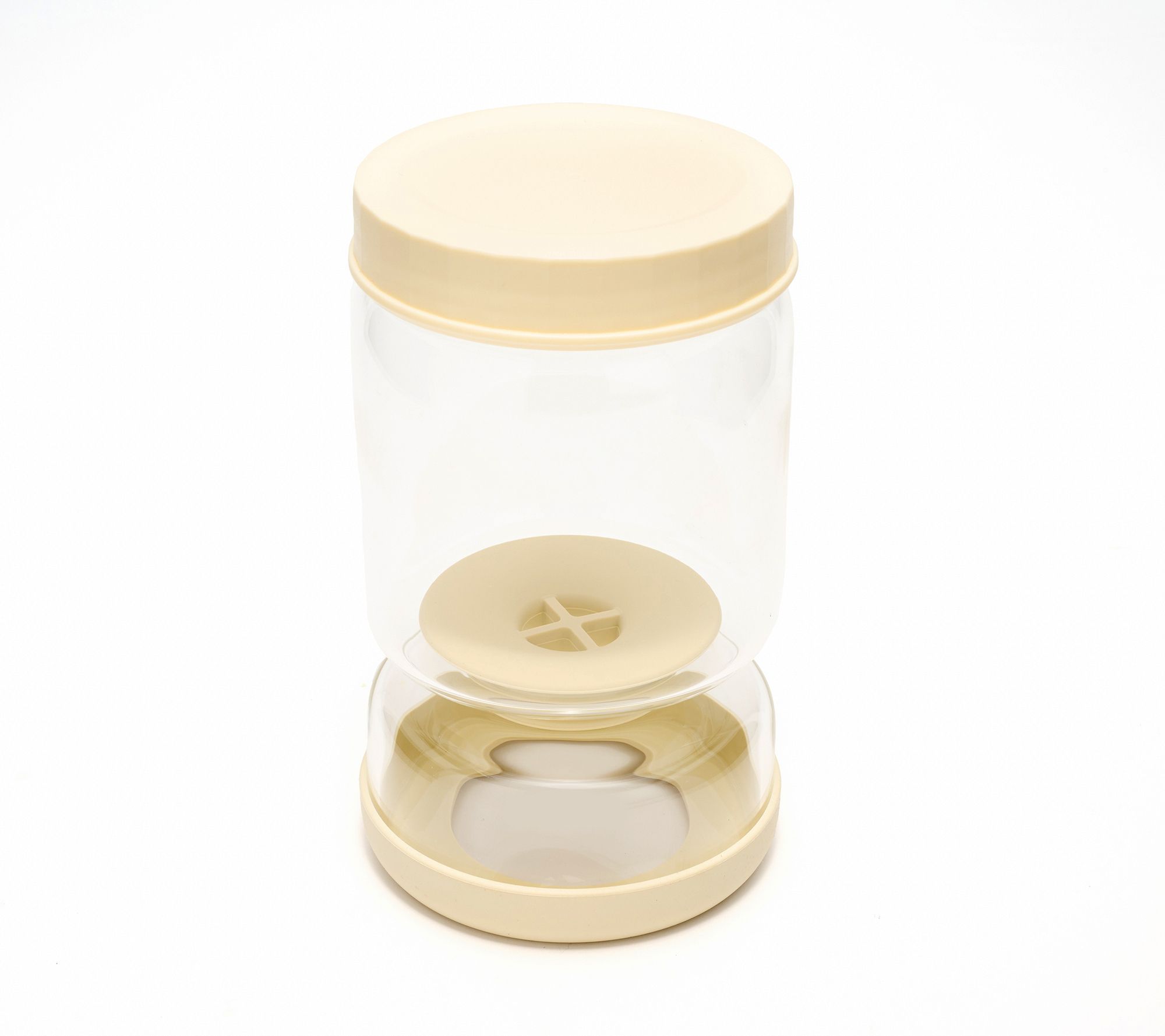 "As Is" EZEE Flip Glass Hourglass Pickel & Olive Storage Jar