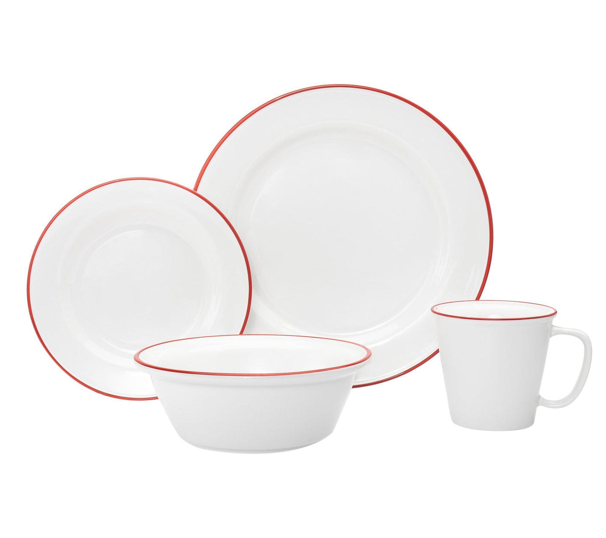 Godinger Bistro Porcelain 16 Piece Set, Servicefor 4