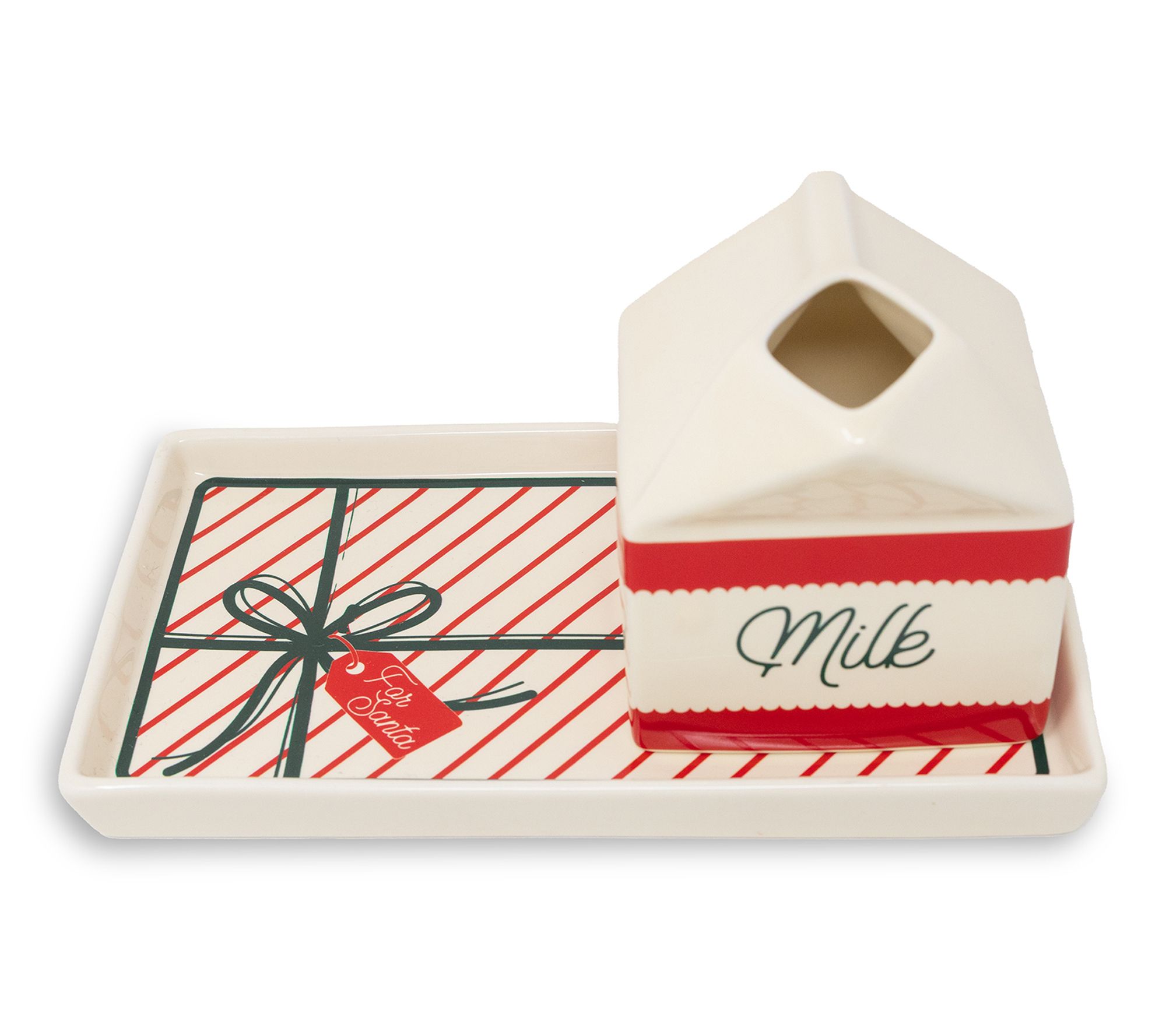 Steel Mill & Co. Milk and Cookies Set w/ Bow Detail