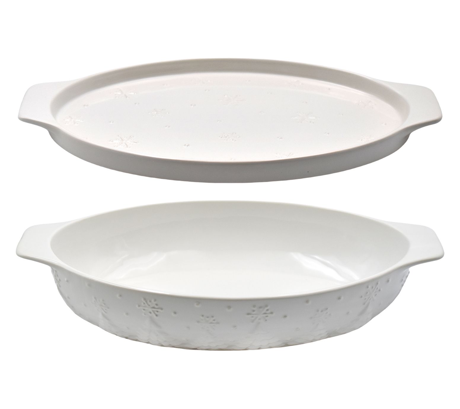 "As Is" Temp-tations Seasonal 3-qt Shallow Casserole w/Lid