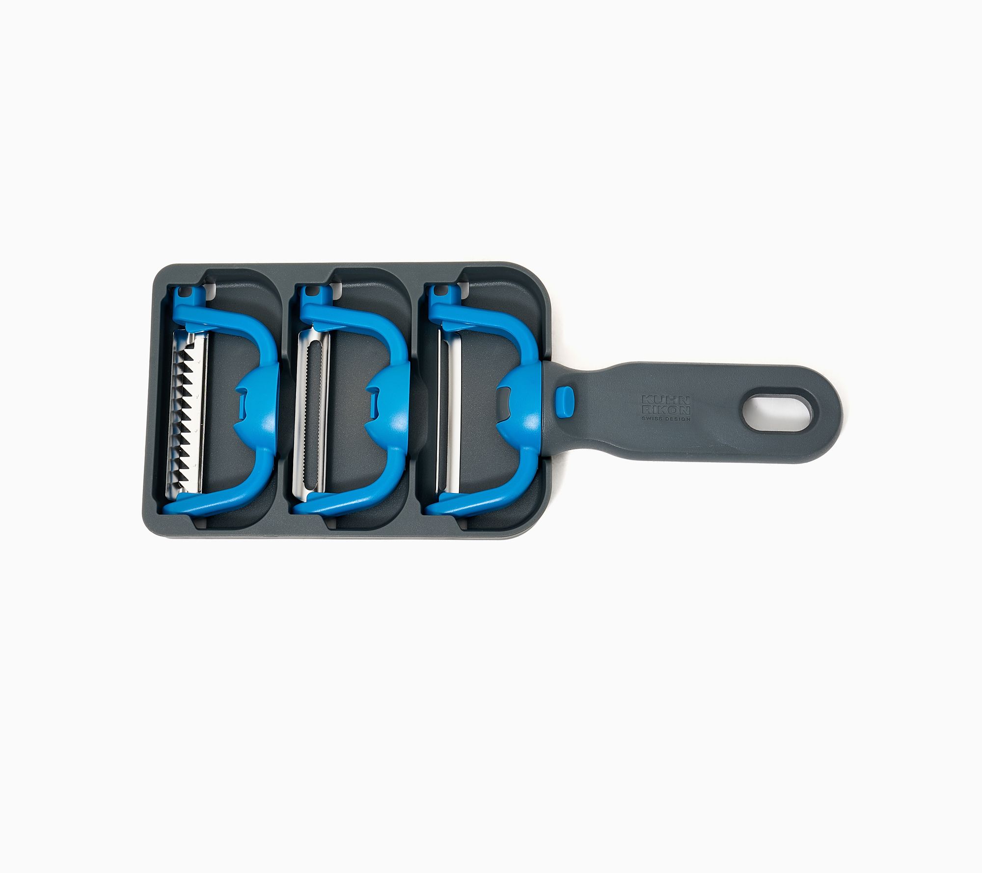 Kuhn Rikon Y-Peeler with 3 Removable Blades & Storage Tray