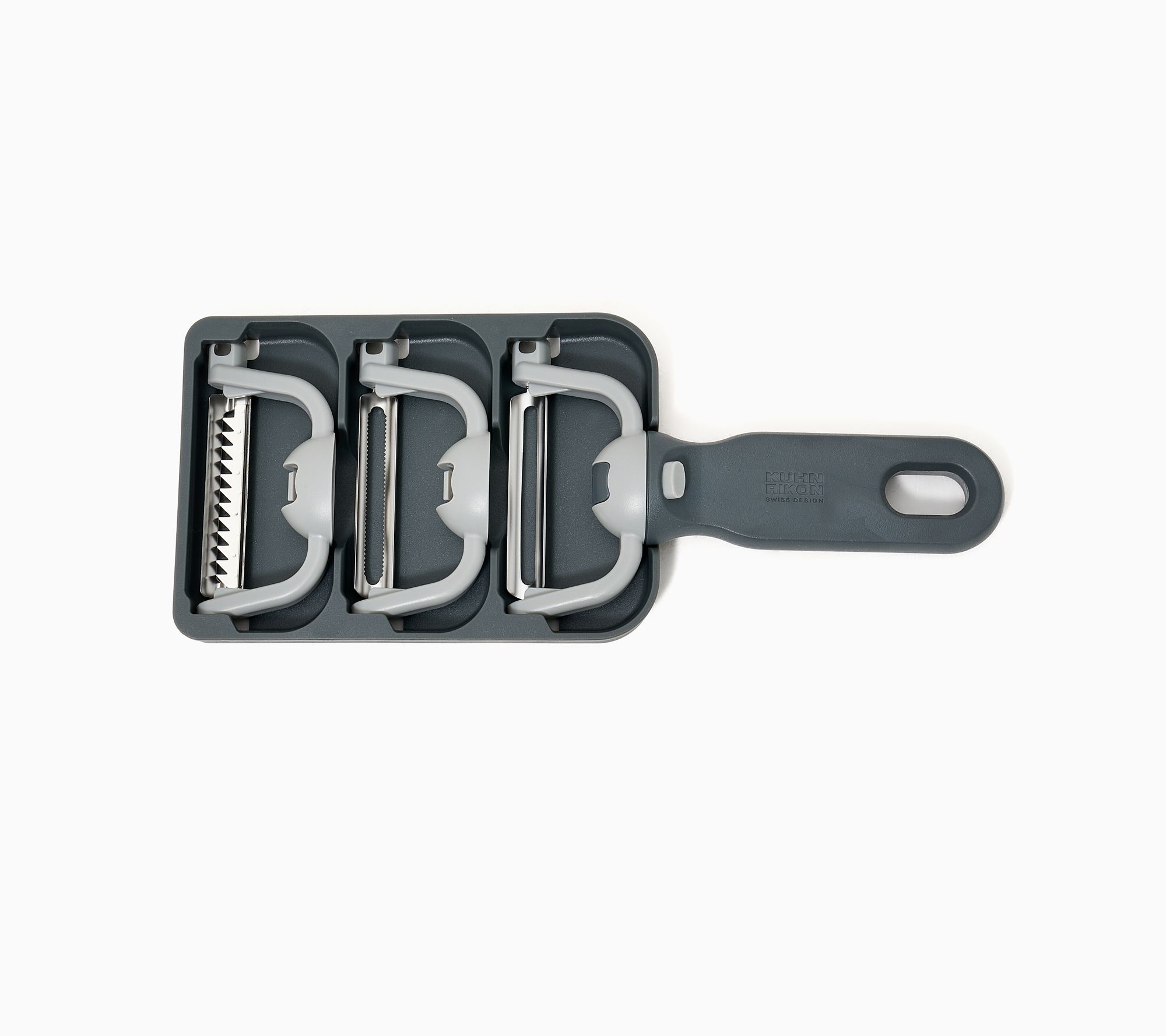 Kuhn Rikon Y-Peeler with 3 Removable Blades & Storage Tray