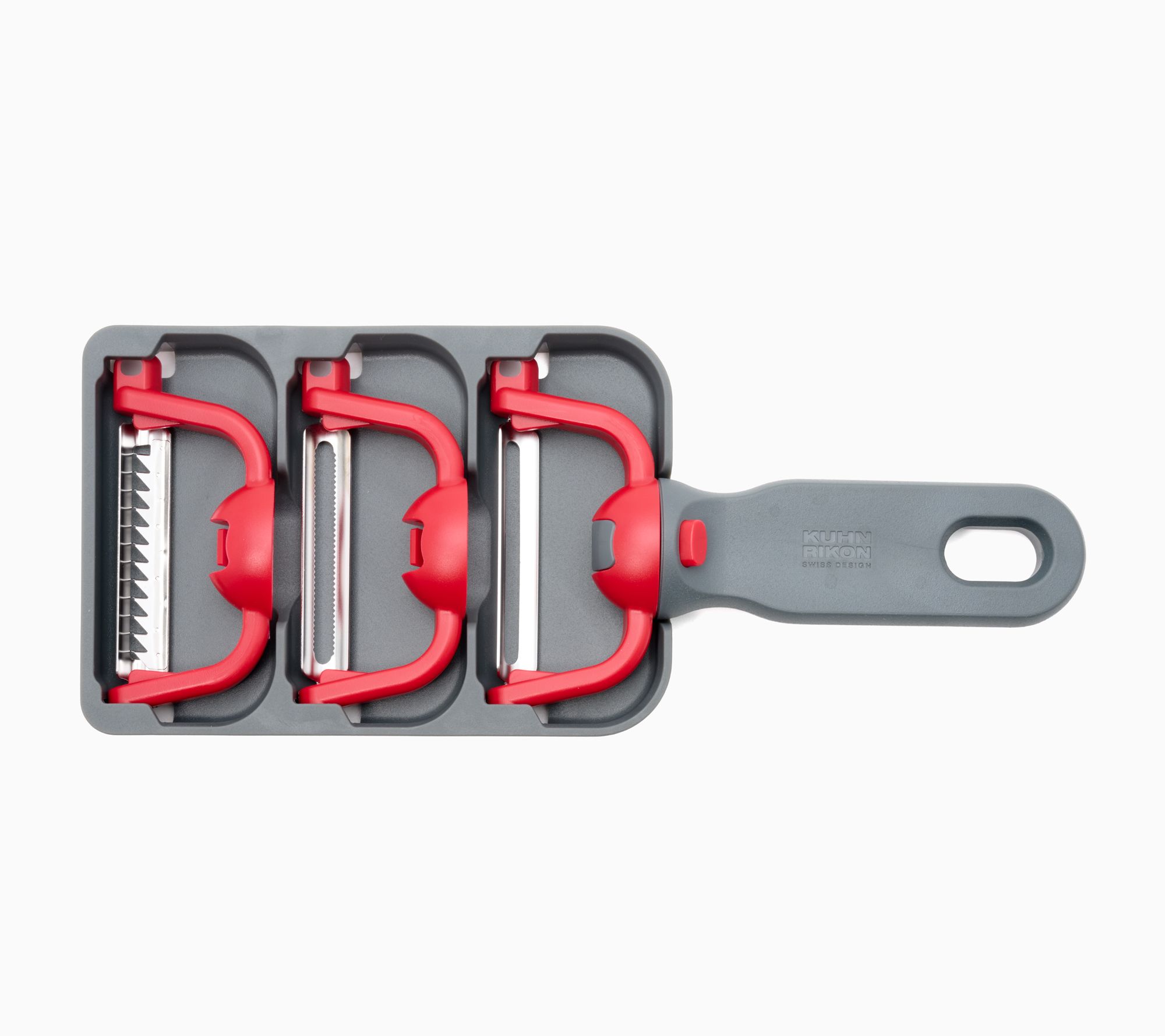 Kuhn Rikon Y-Peeler with 3 Removable Blades & Storage Tray