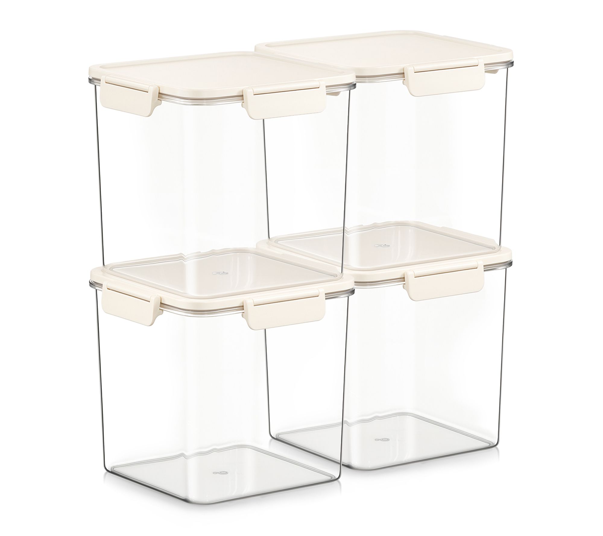 Sorbus Airtight Plastic Food Container, Medium6.3" Square 4Pk