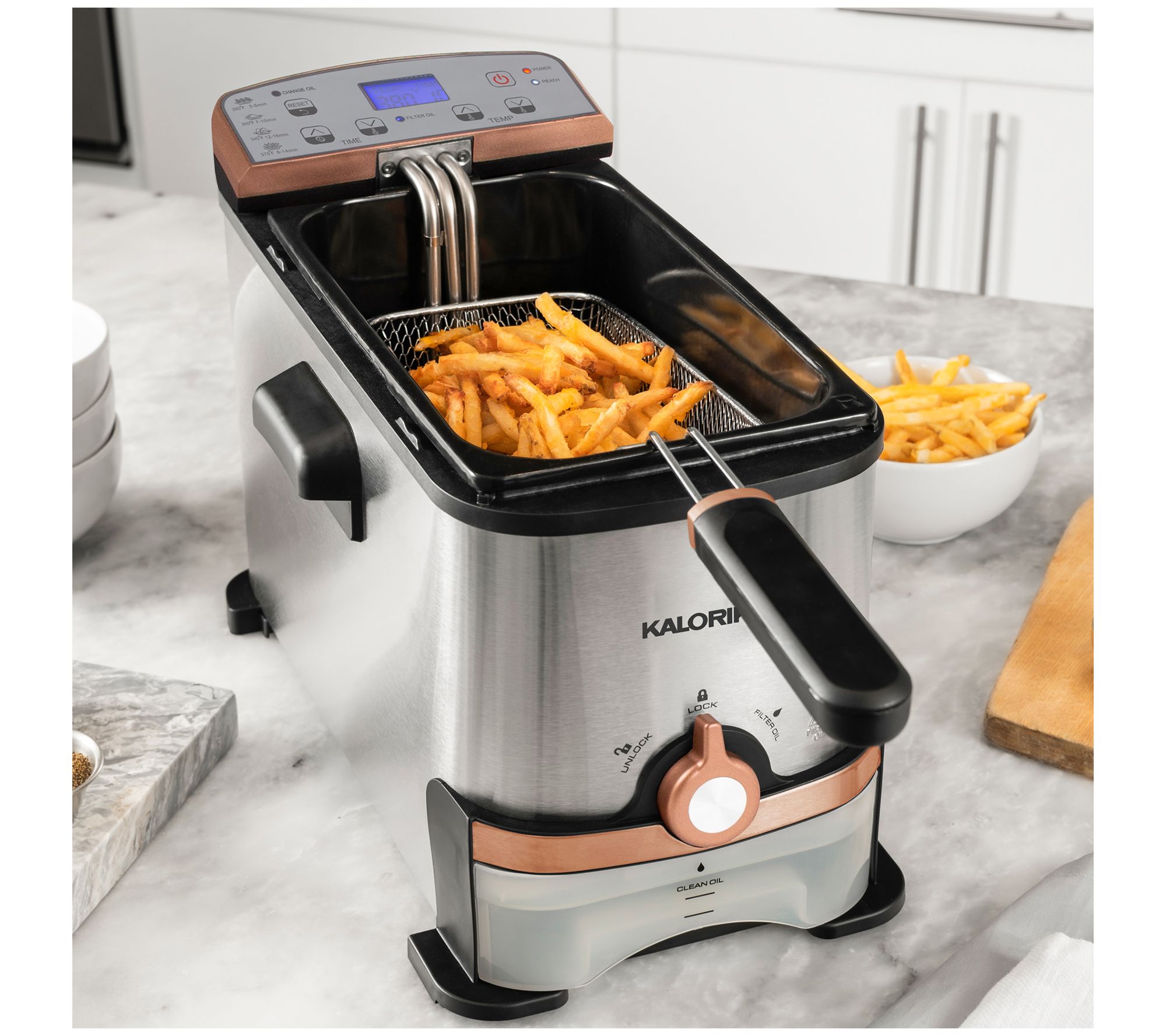 Kalorik 3.2 Qt. Digital Deep Fryer with Oil Filtration