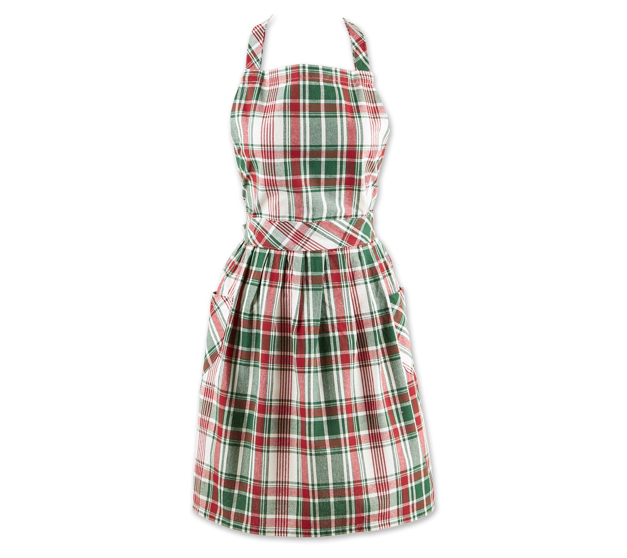 Design Imports Plaid Yuletide Apron