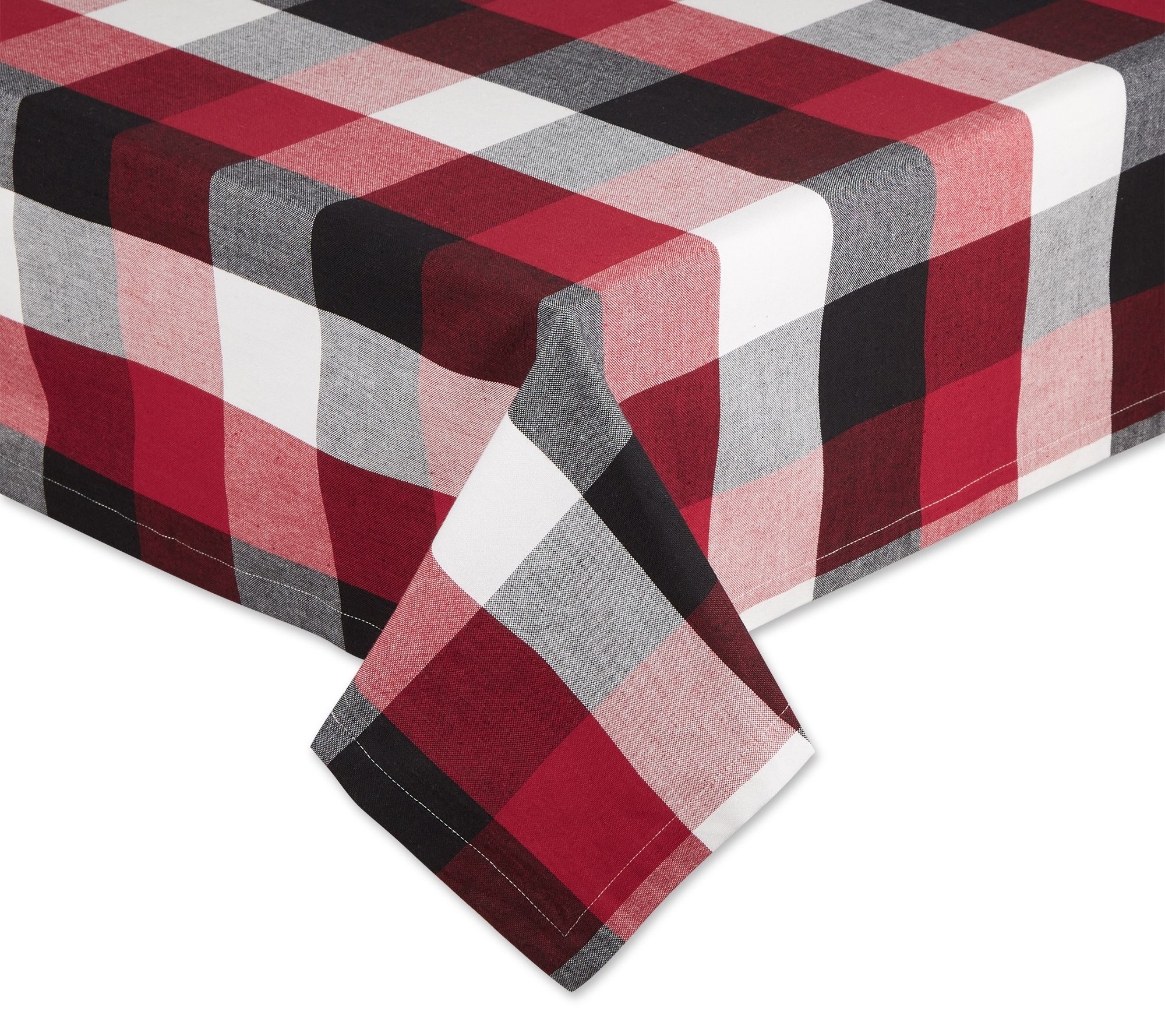 Design Imports 60x120" Tri Color Check Tableclo th