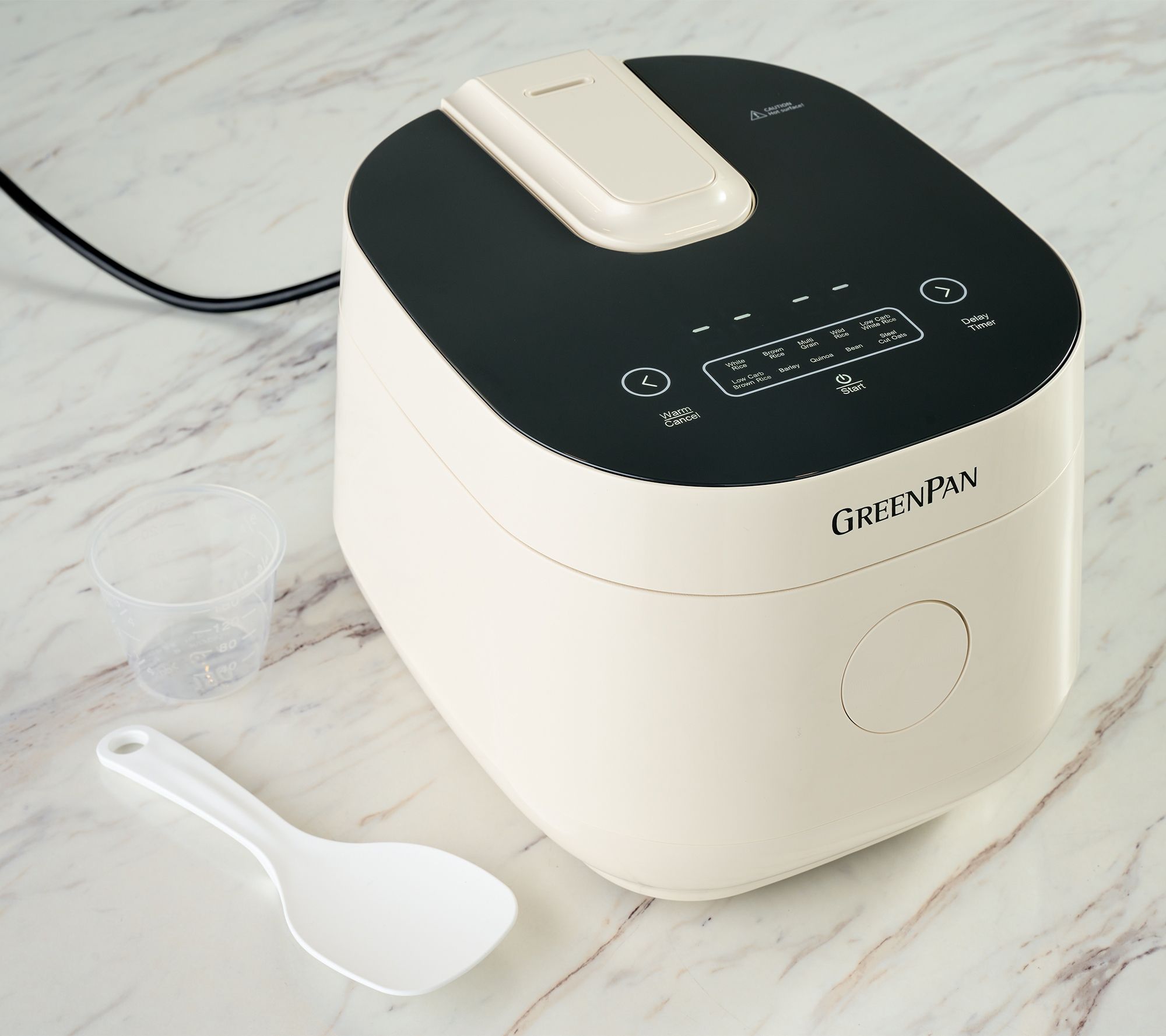 GreenPan 2Qt Ceramic Fuzzy Logic Carb Reducing Rice Cooker