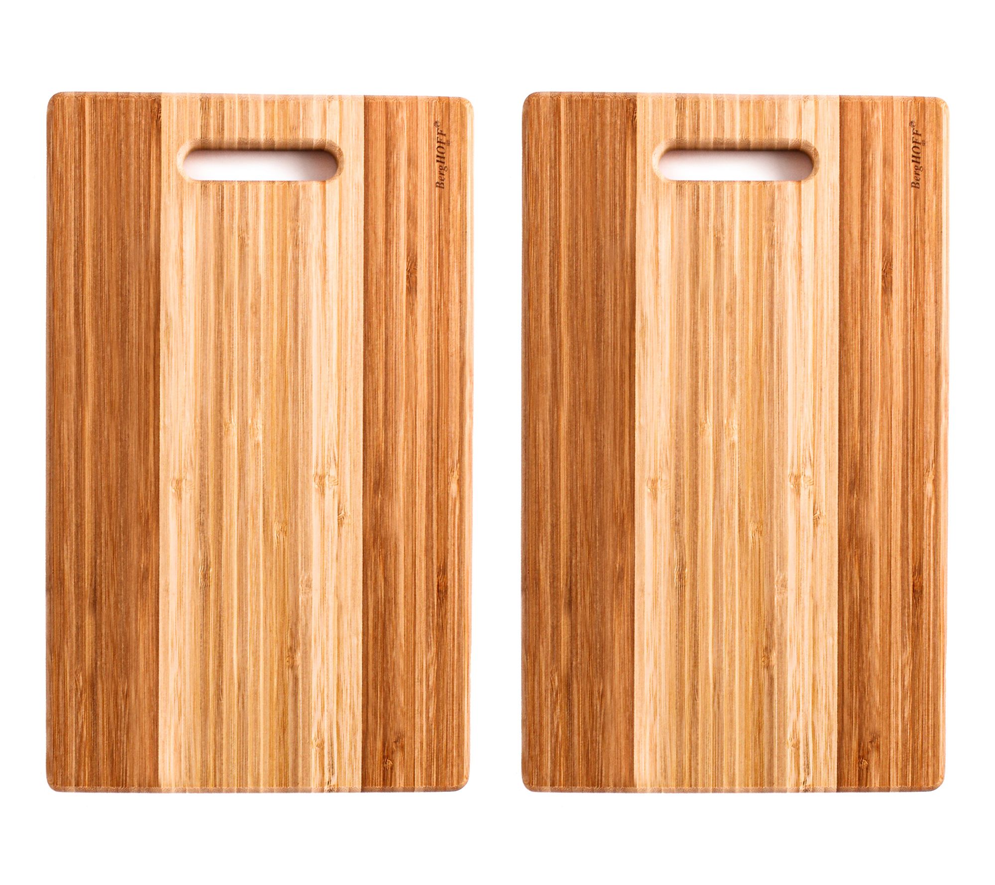 BergHOFF 2Pc Bamboo Cutting Boards 14", Rectangular, Two-tone