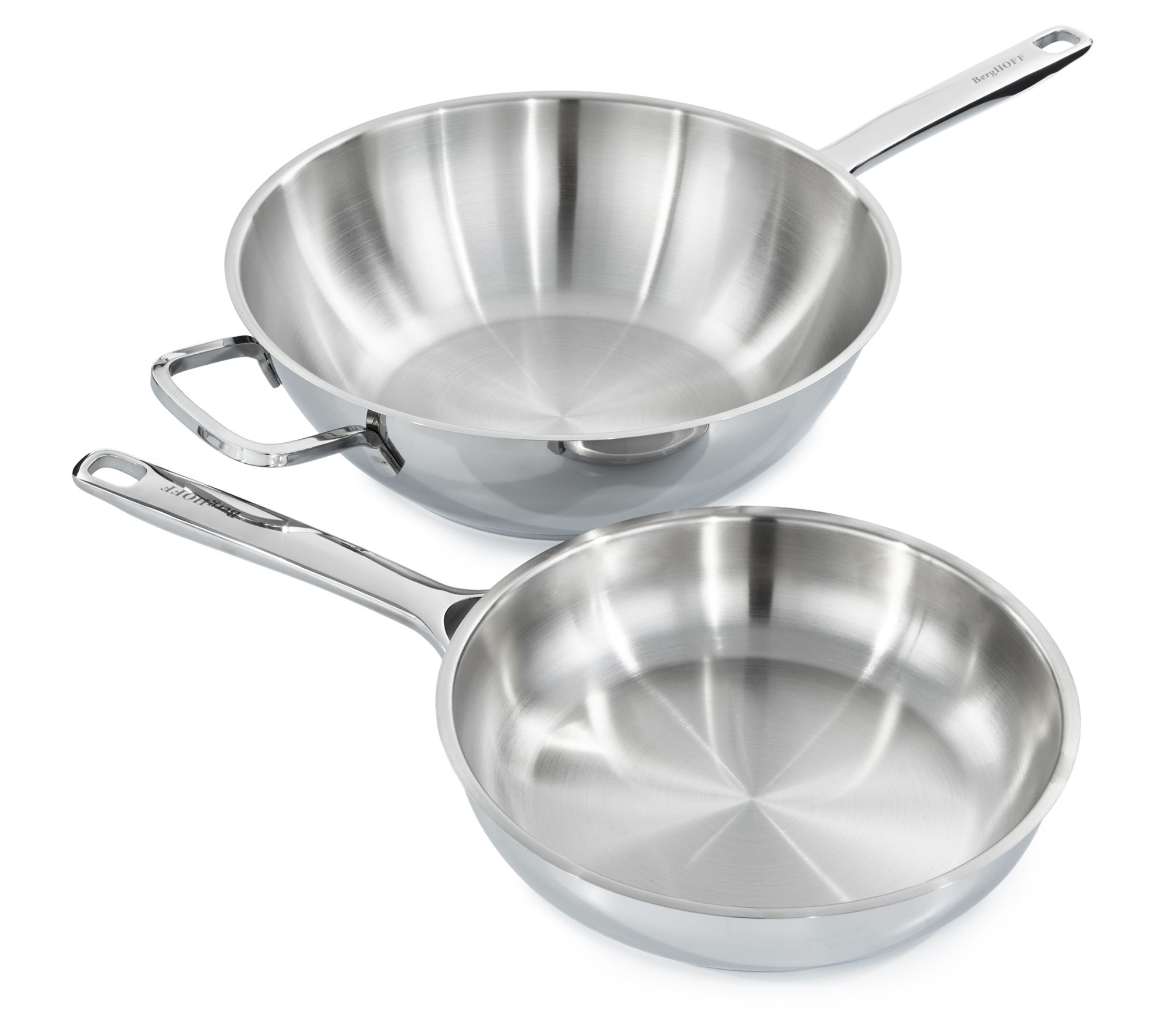 BergHOFF Helix 2pc 18/10 Stainless Steel Stir Fry Cookware Set