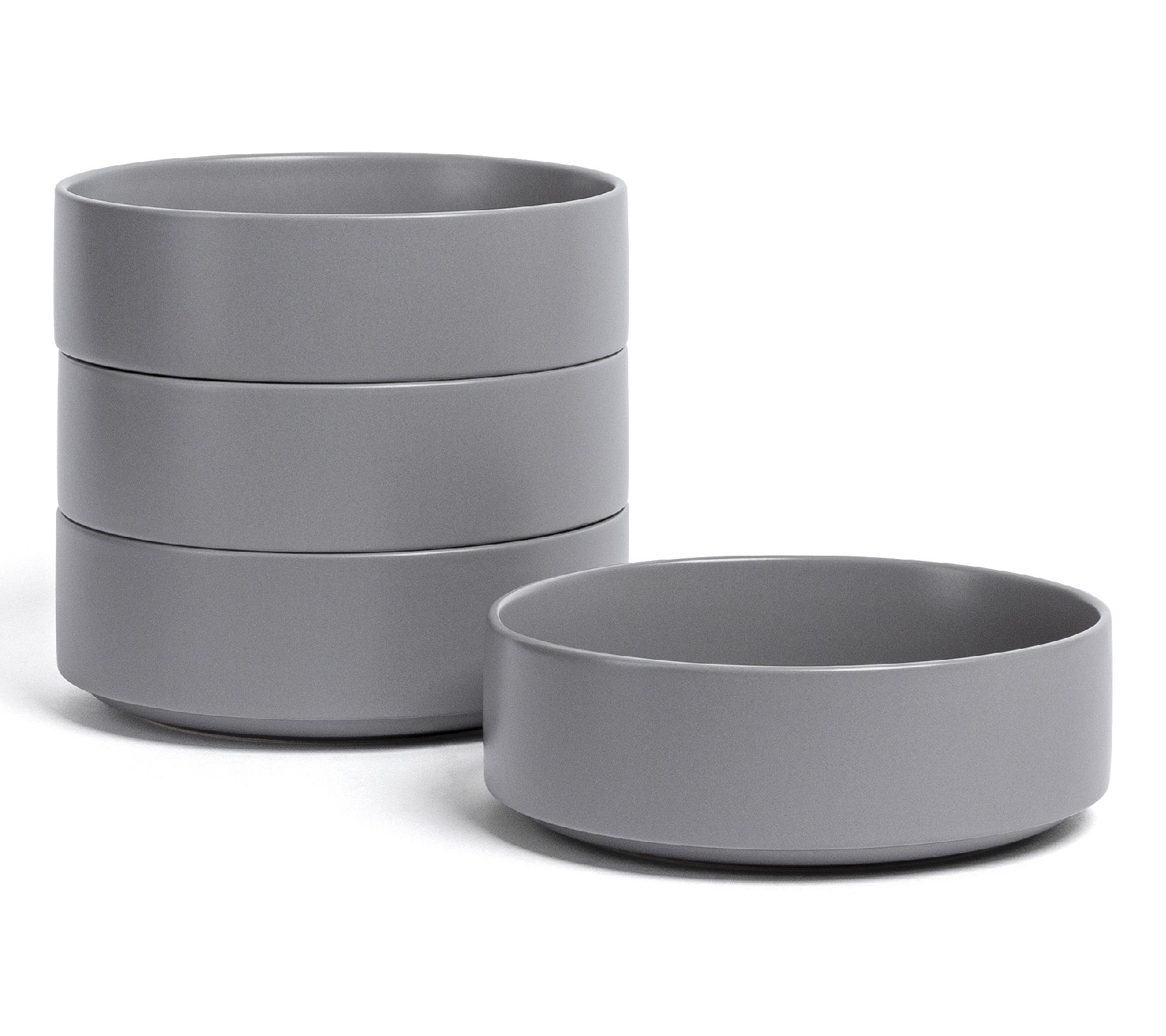 over&back Stackable 25oz Semi-Matte Stoneware Cereal Bowls