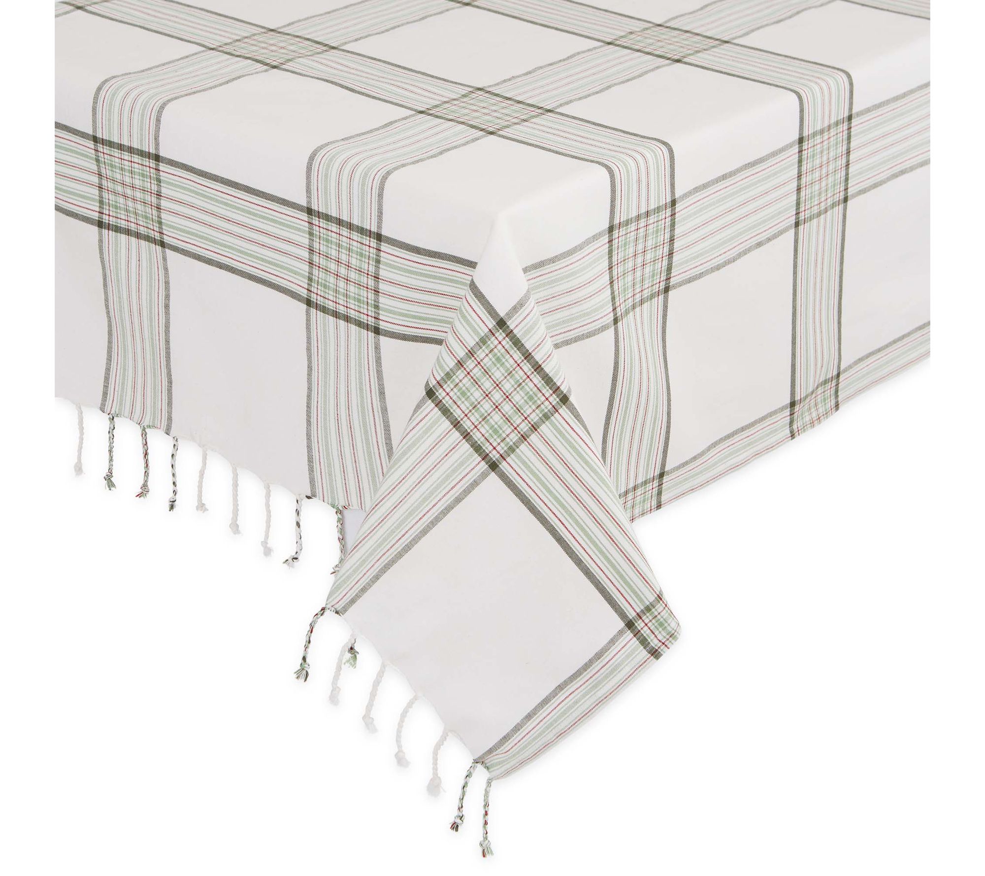 Design Imports Tree Farm Plaid Tablecloth -  60X 84