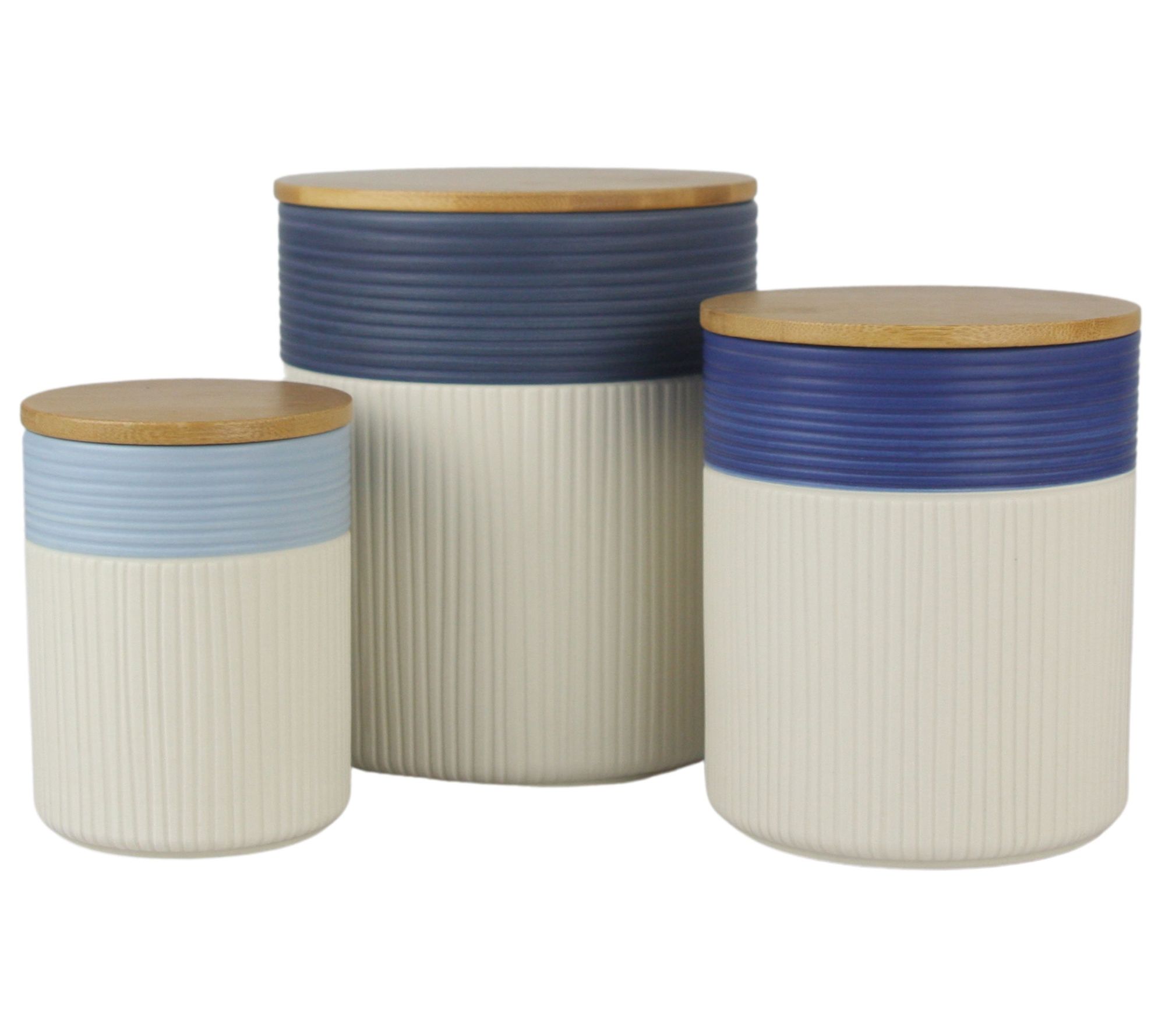 10 Strawberry Street Luca Embossed 3-Piece Canister Set