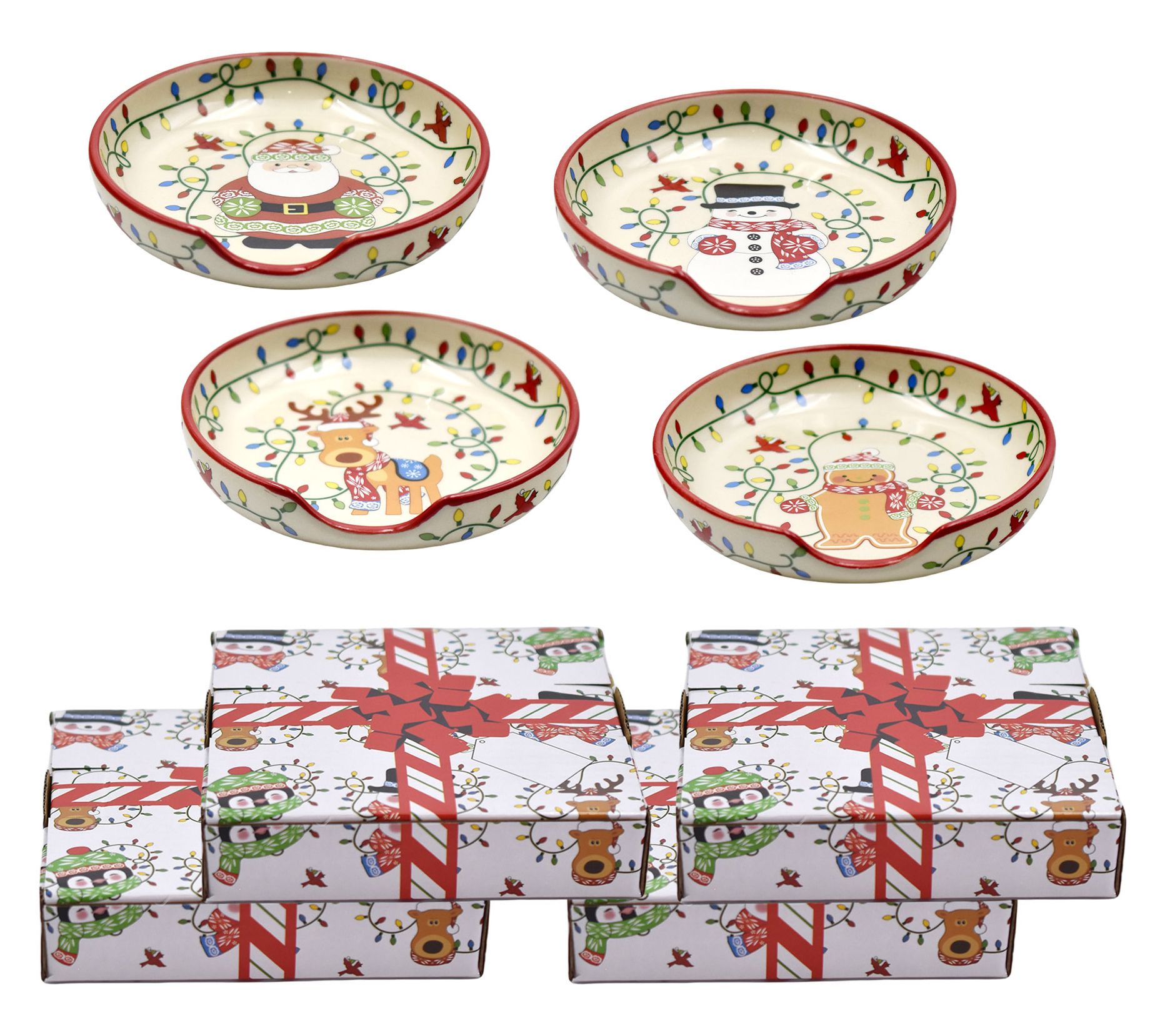 "As Is" Temp-tations Seasonal Set of (4) Spoon Rests