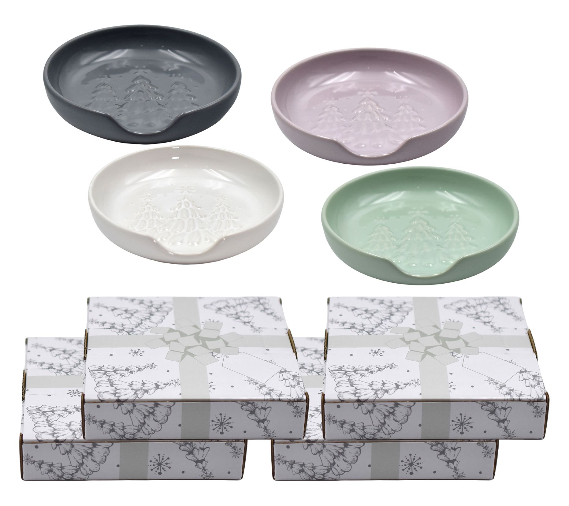 "As Is" Temp-tations Seasonal Set of (4) Spoon Rests