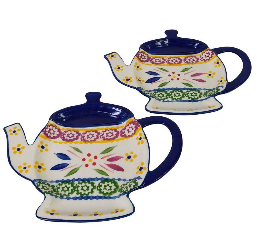 Temptations Old World Set of 2 Teapot Spoon Rests