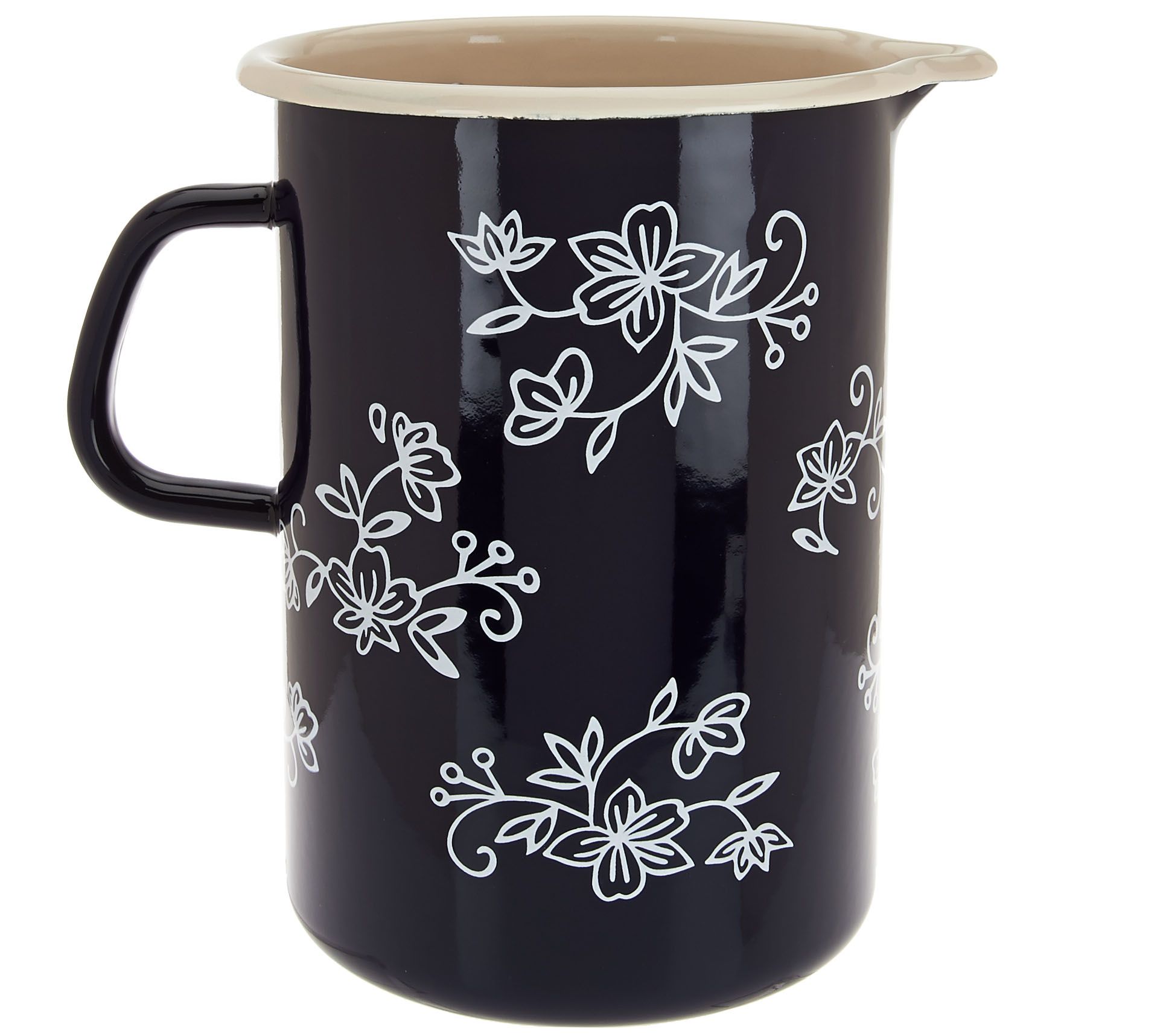 Temp tations Floral Lace Enamel Multipot with Glass Lid and Basket