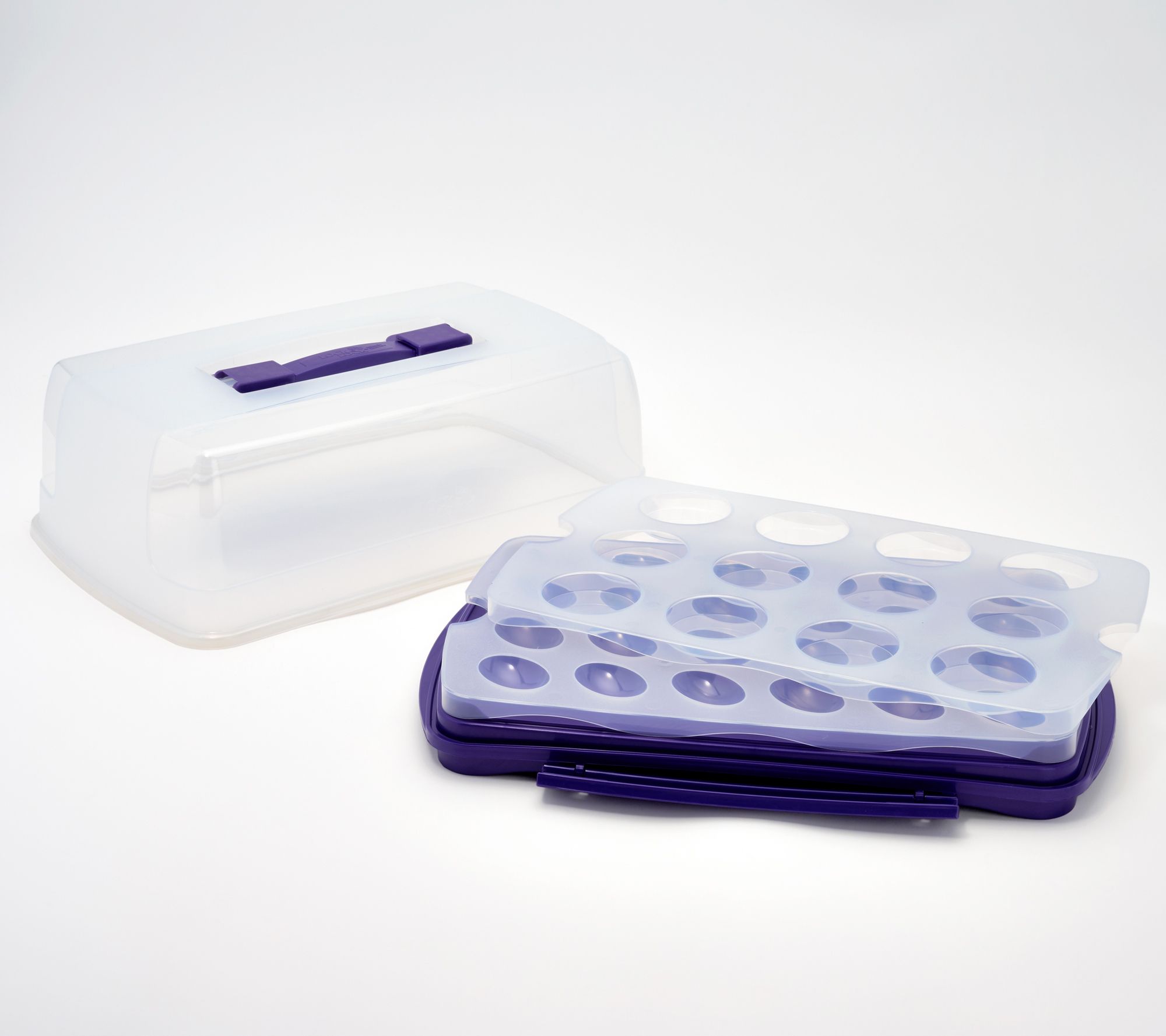 LocknLock 9x13 Cake Carrier w/ Deviled Egg & Cupcake Insert