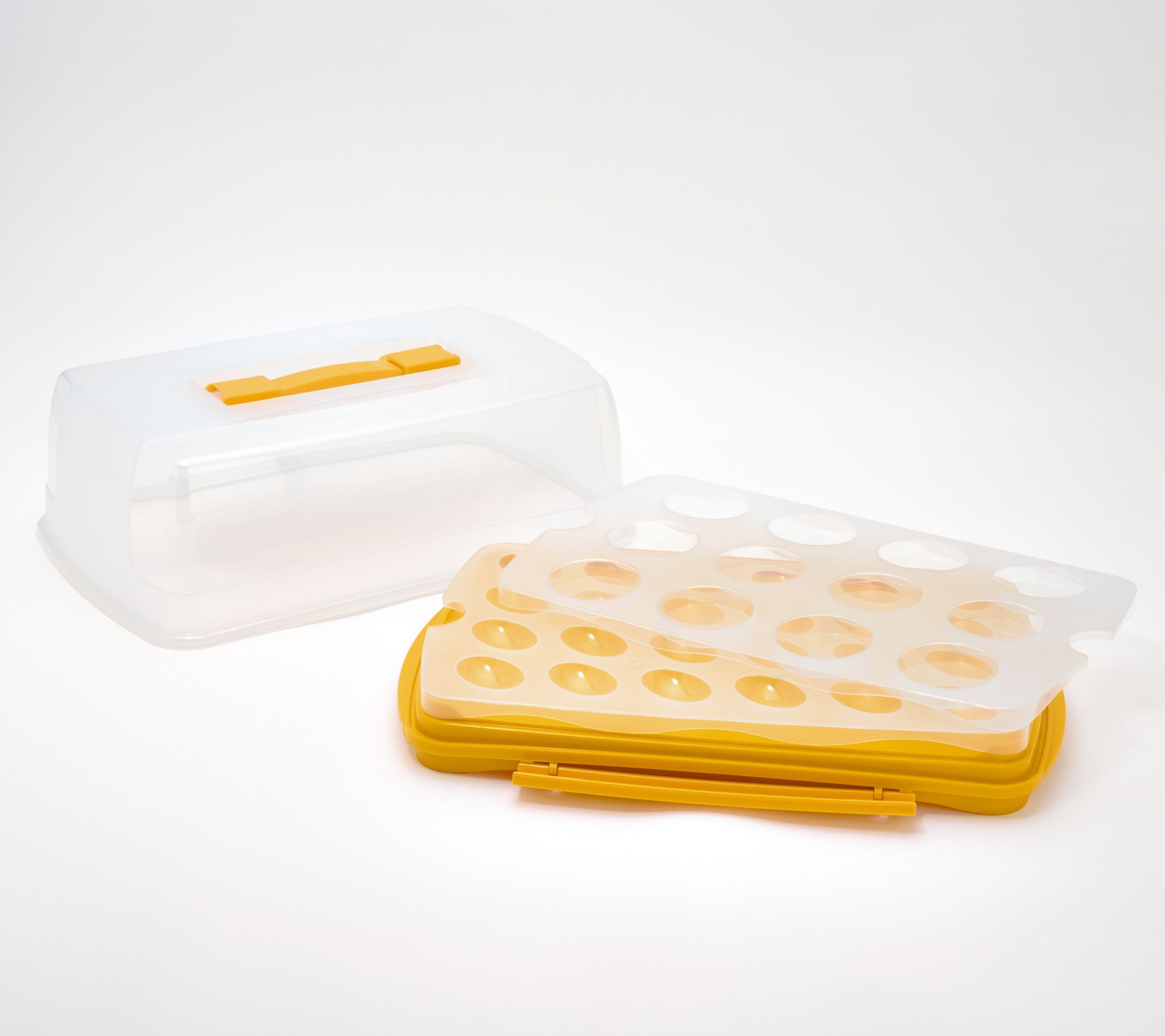 LocknLock 9x13 Cake Carrier w/ Deviled Egg & Cupcake Insert