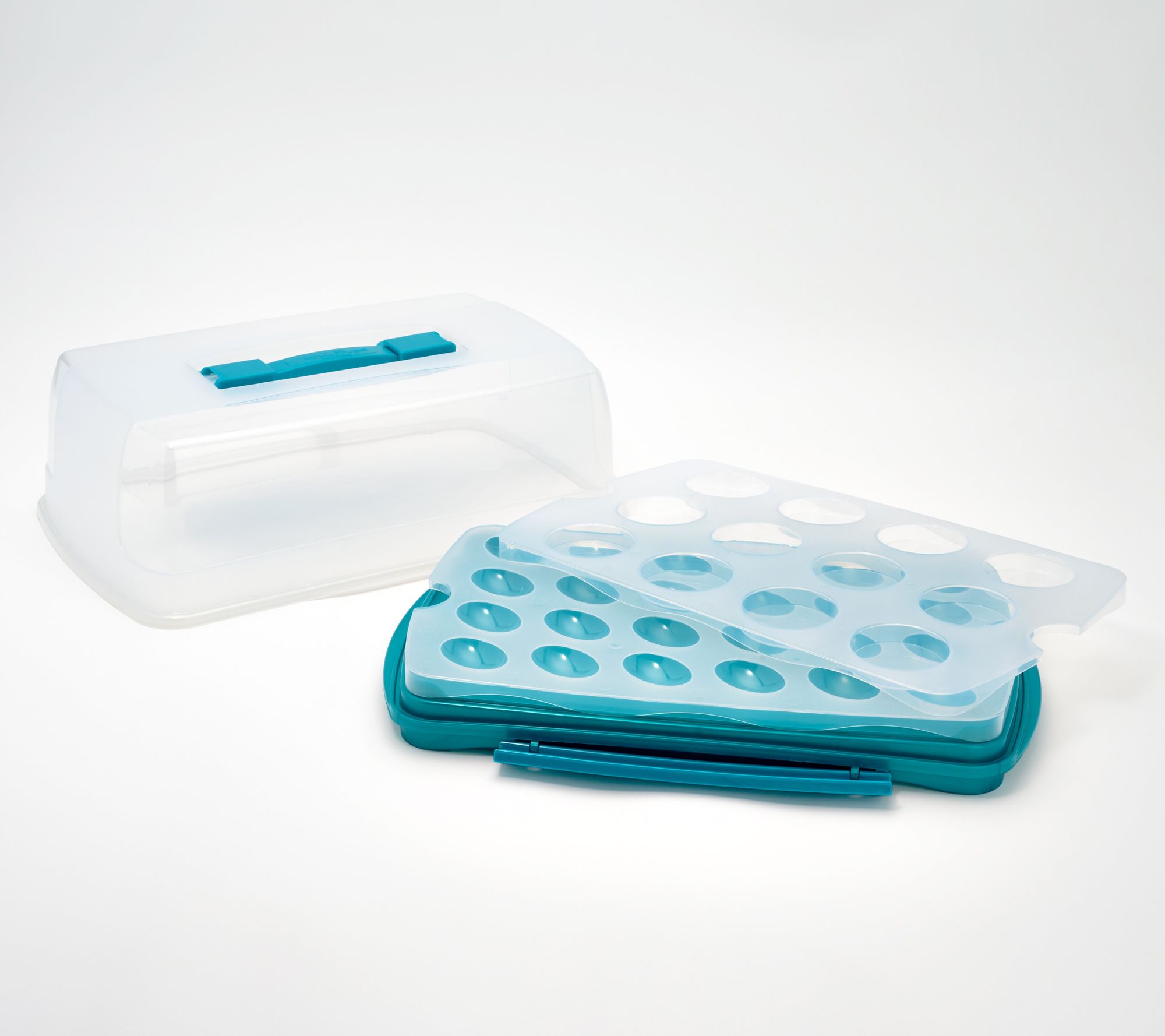 LocknLock 9x13 Cake Carrier w/ Deviled Egg & Cupcake Insert