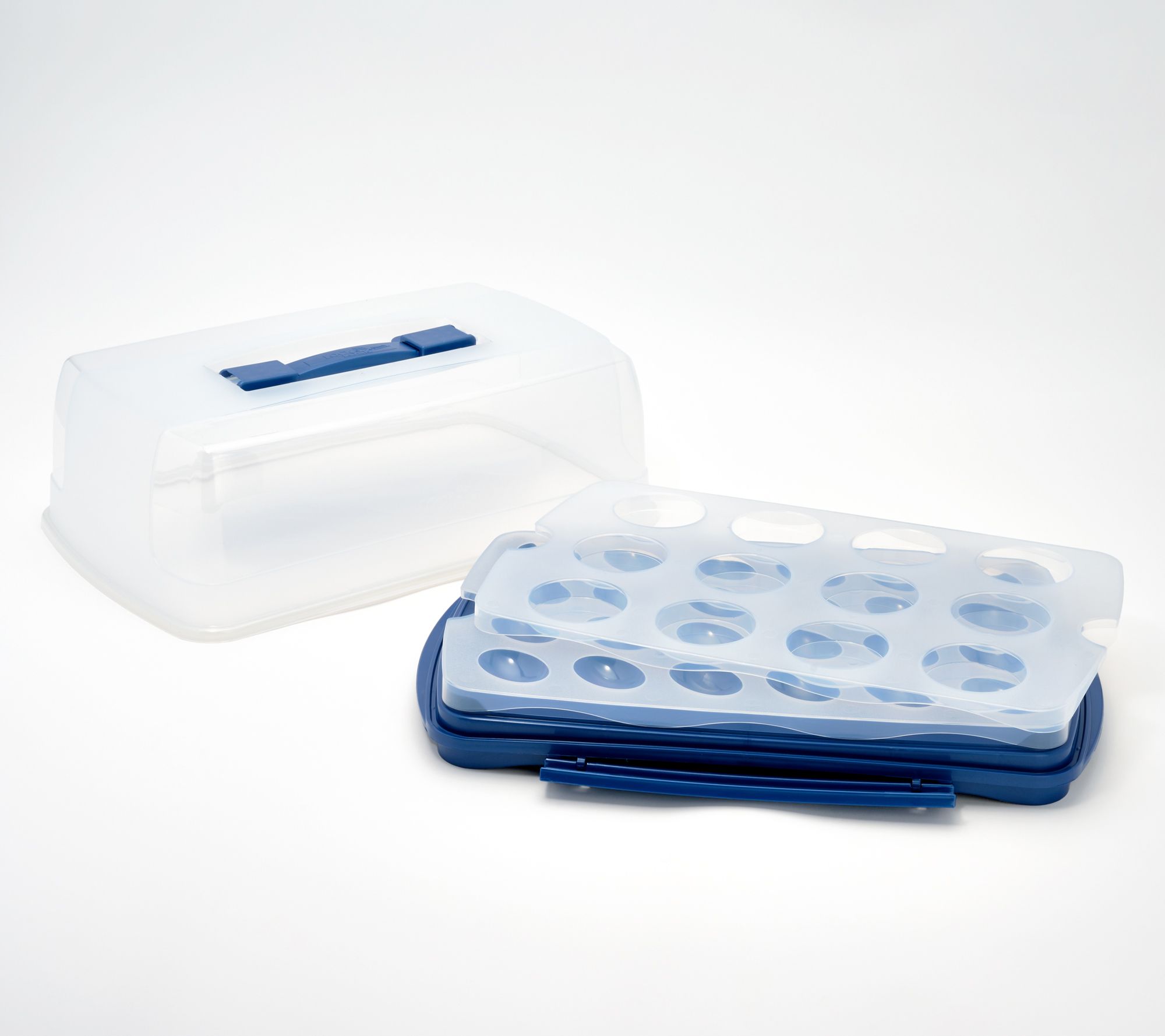 LocknLock 9x13 Cake Carrier w/ Deviled Egg & Cupcake Insert