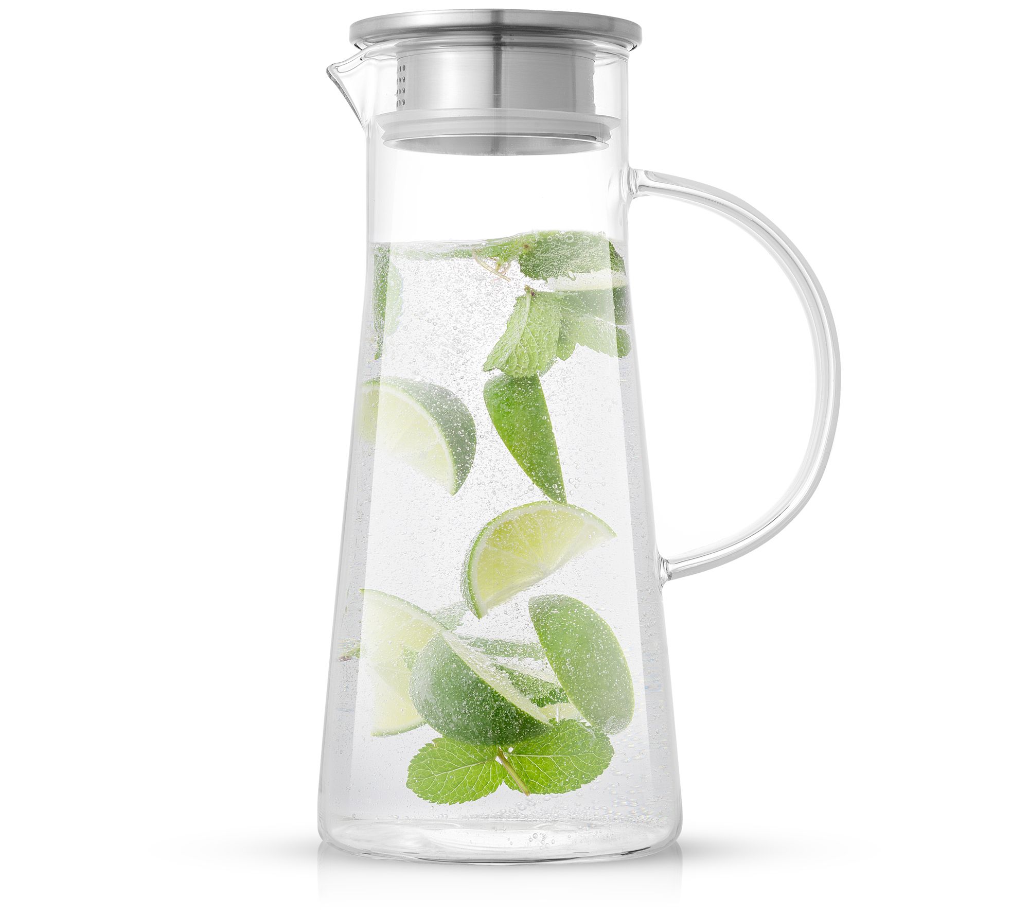 Lav Fonte Glass Water Pitcher with Lid, 40 oz