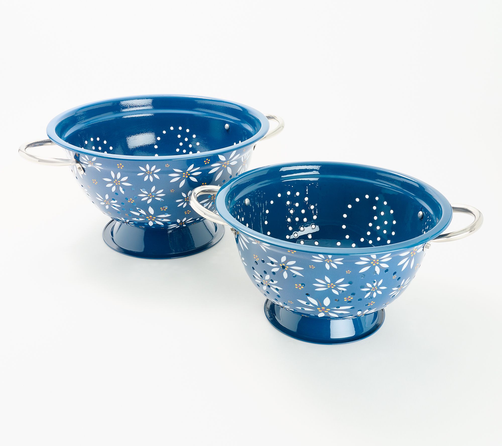 Temp-tations Old World Set of (2) Nesting Colanders