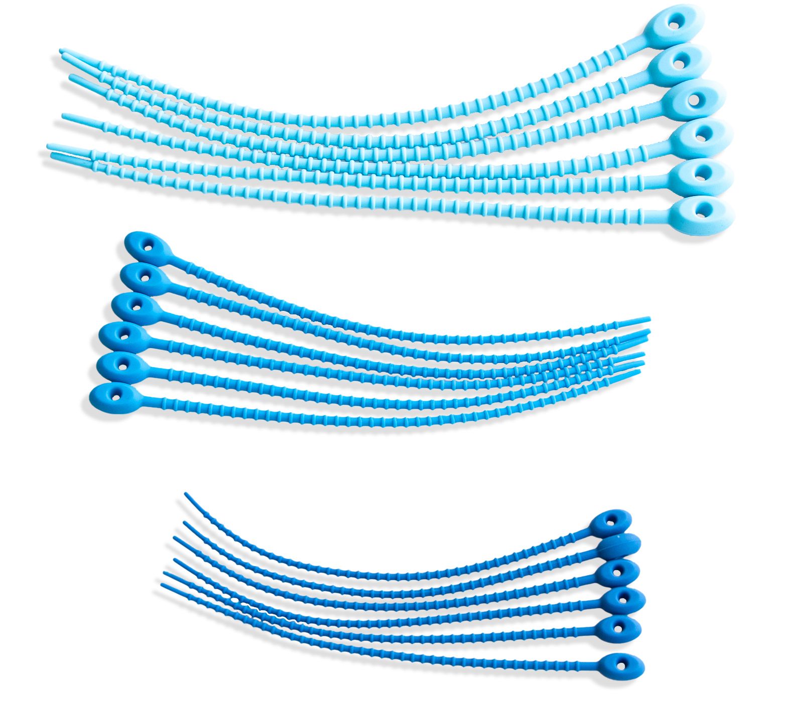 SIFTR Set of 18 Multifunction Silicone Reuseable Ties