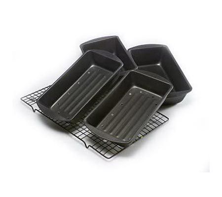 Farberware Nonstick Bakeware Bread and Meat Loaf Pan Set, 2-Piece, Gray