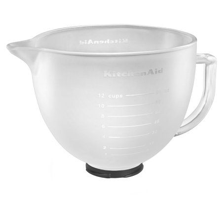 NEW KitchenAid Mixer White 5QT + 12 cup glass mixer bowl with lid