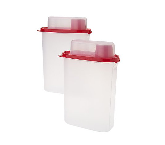 Tupperware Set of 2 Store 'N Pour Containers w/Measuring Cup 