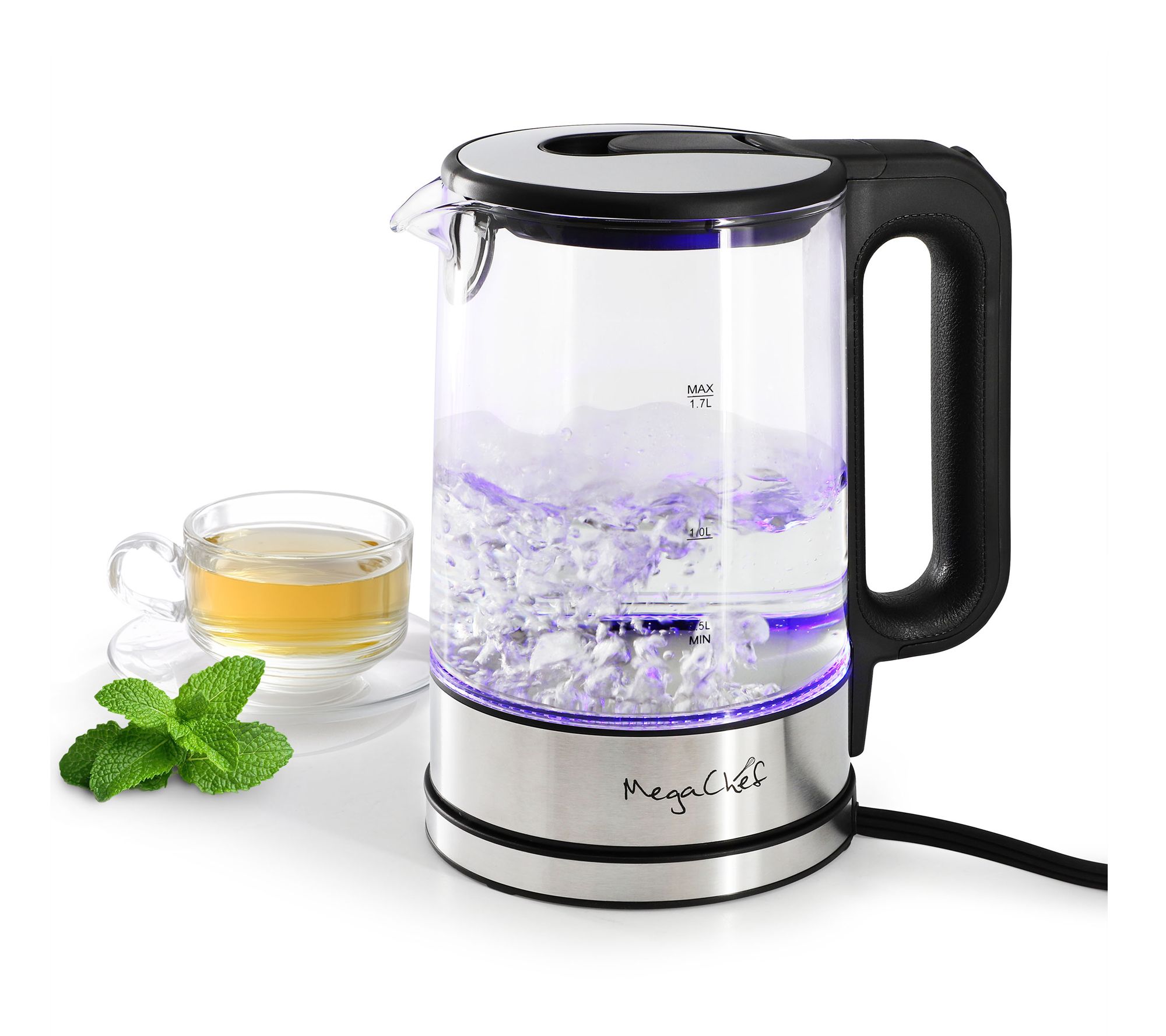 MegaChef 1.8 Quart Glass Electric Tea Kettle