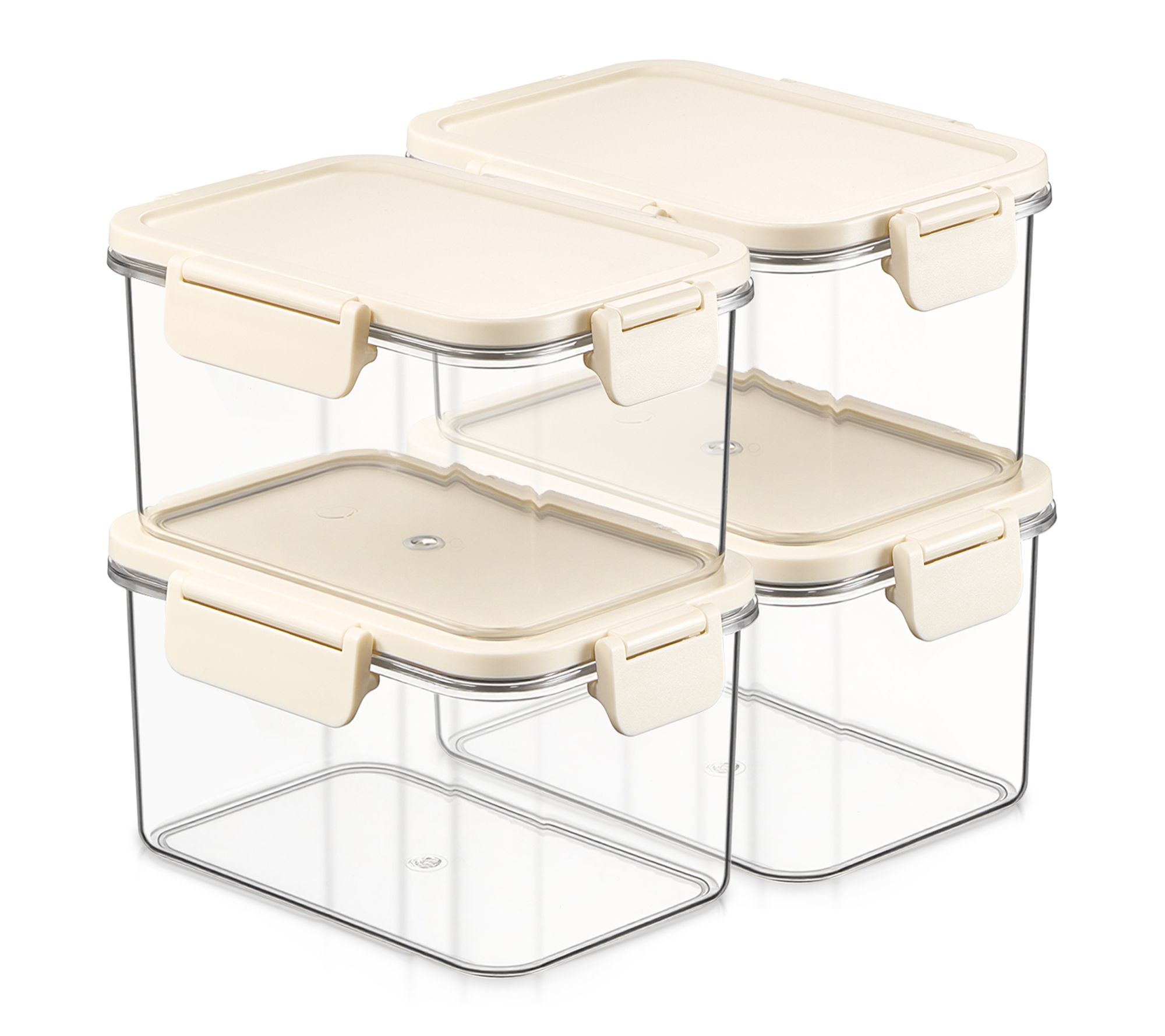 Sorbus Airtight Plastic Food Container, Small Rectangle -4 Pk