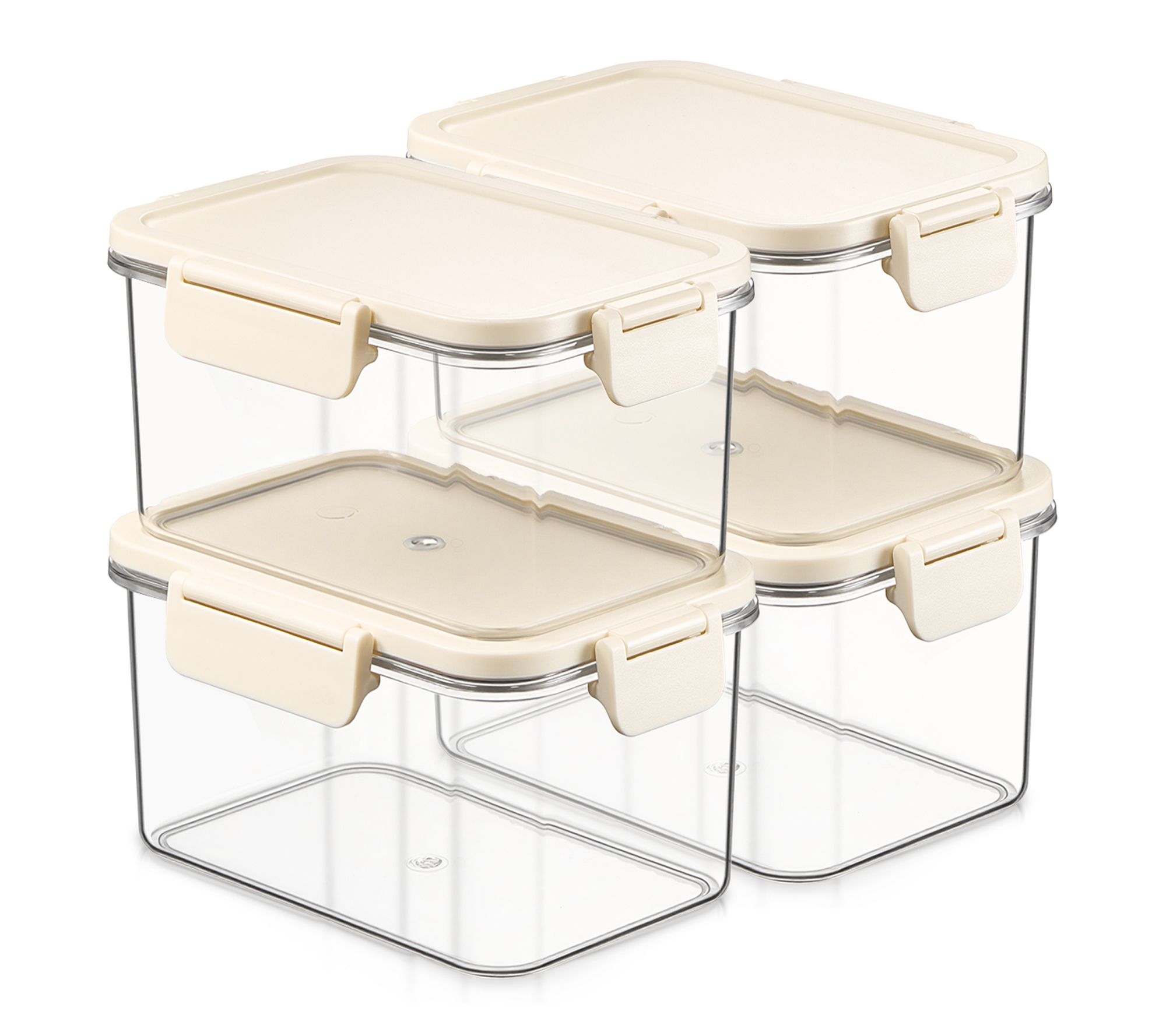 Sorbus Airtight Plastic Food Container, Small Rectangle -4 Pk