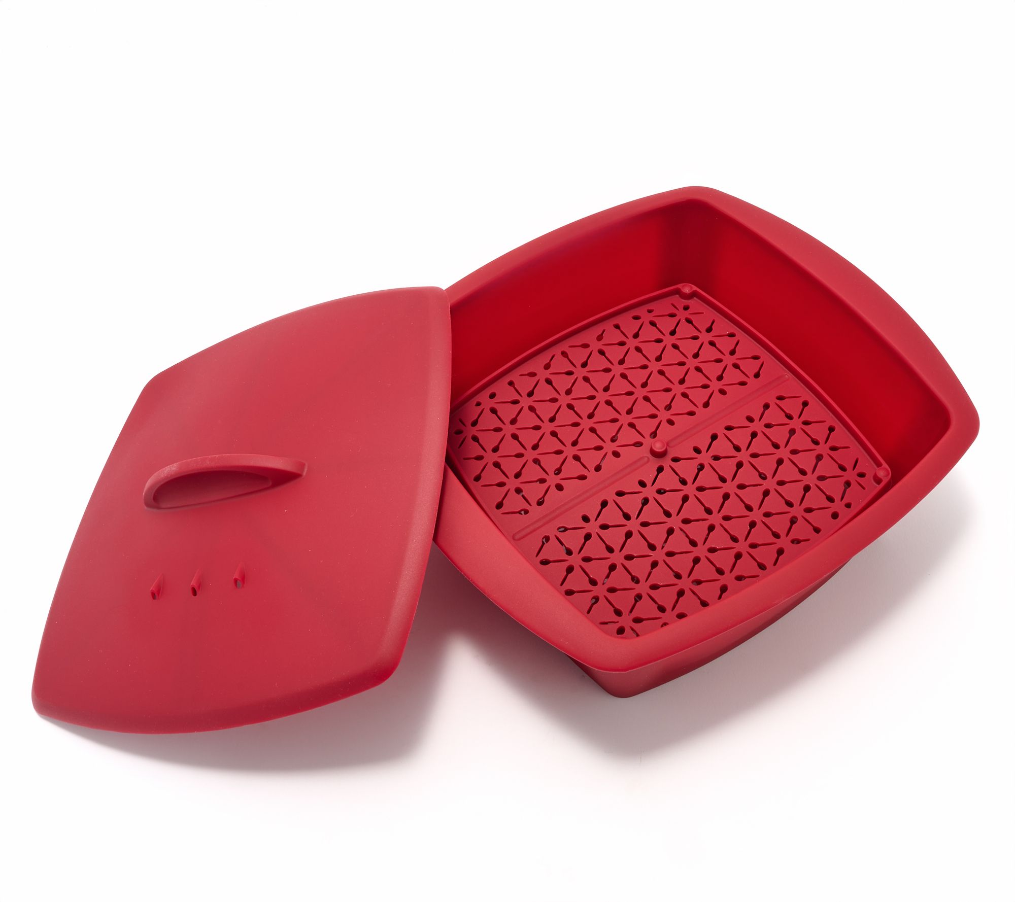 "As Is" Avobagel Silicone Square Bakerw/Silicone Lid & Steamer