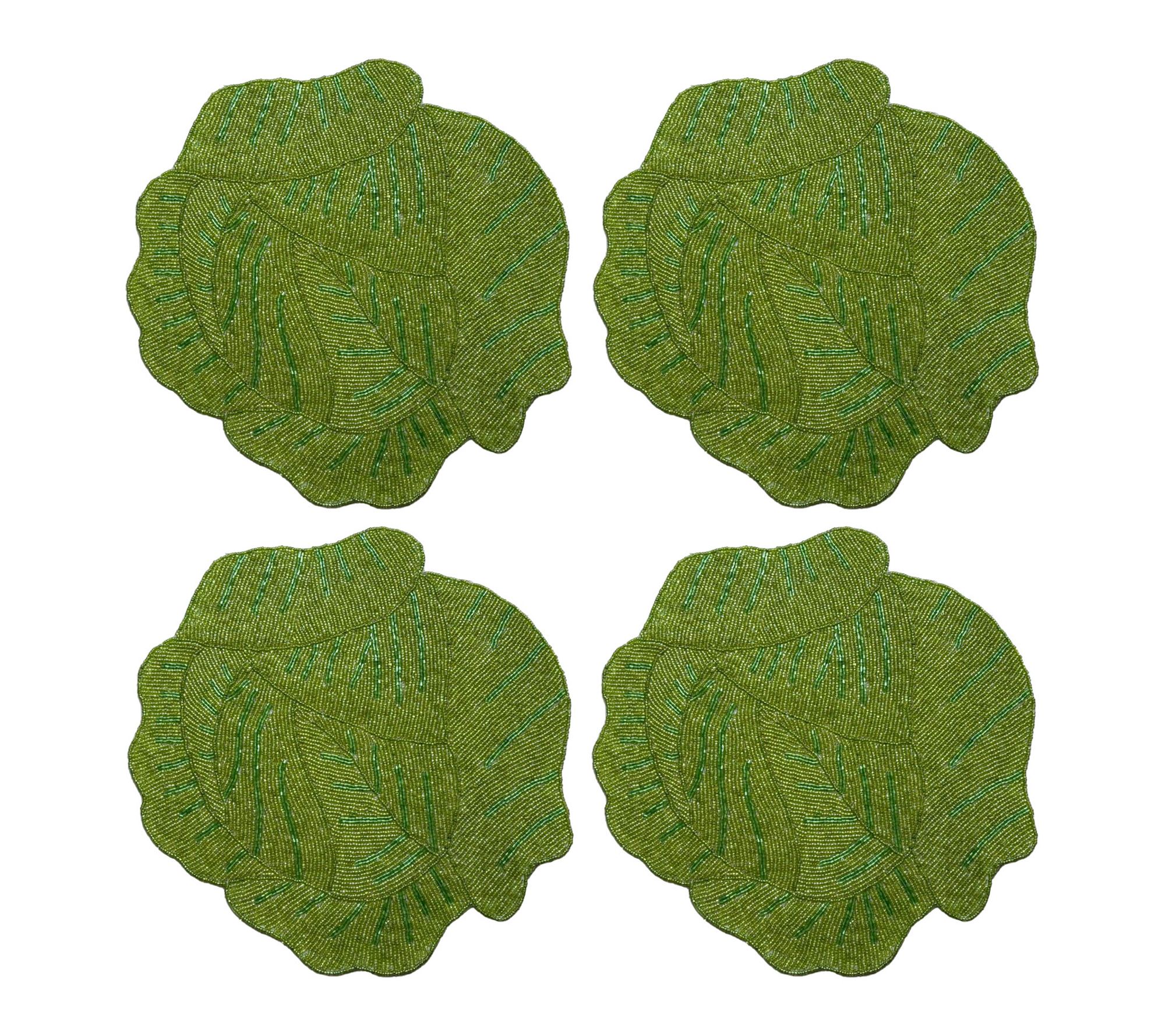 "As Is" Temp-tations Seasonal Set of (4) Beaded Placemats