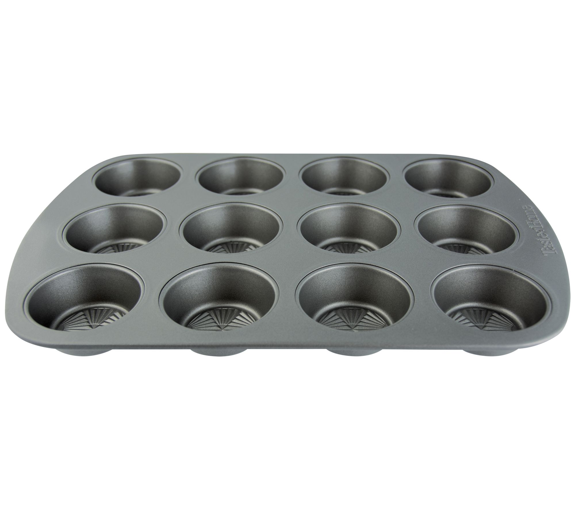 Martha Stewart Gray 12 Cup Nonstick Carbon Steel Muffin Pan