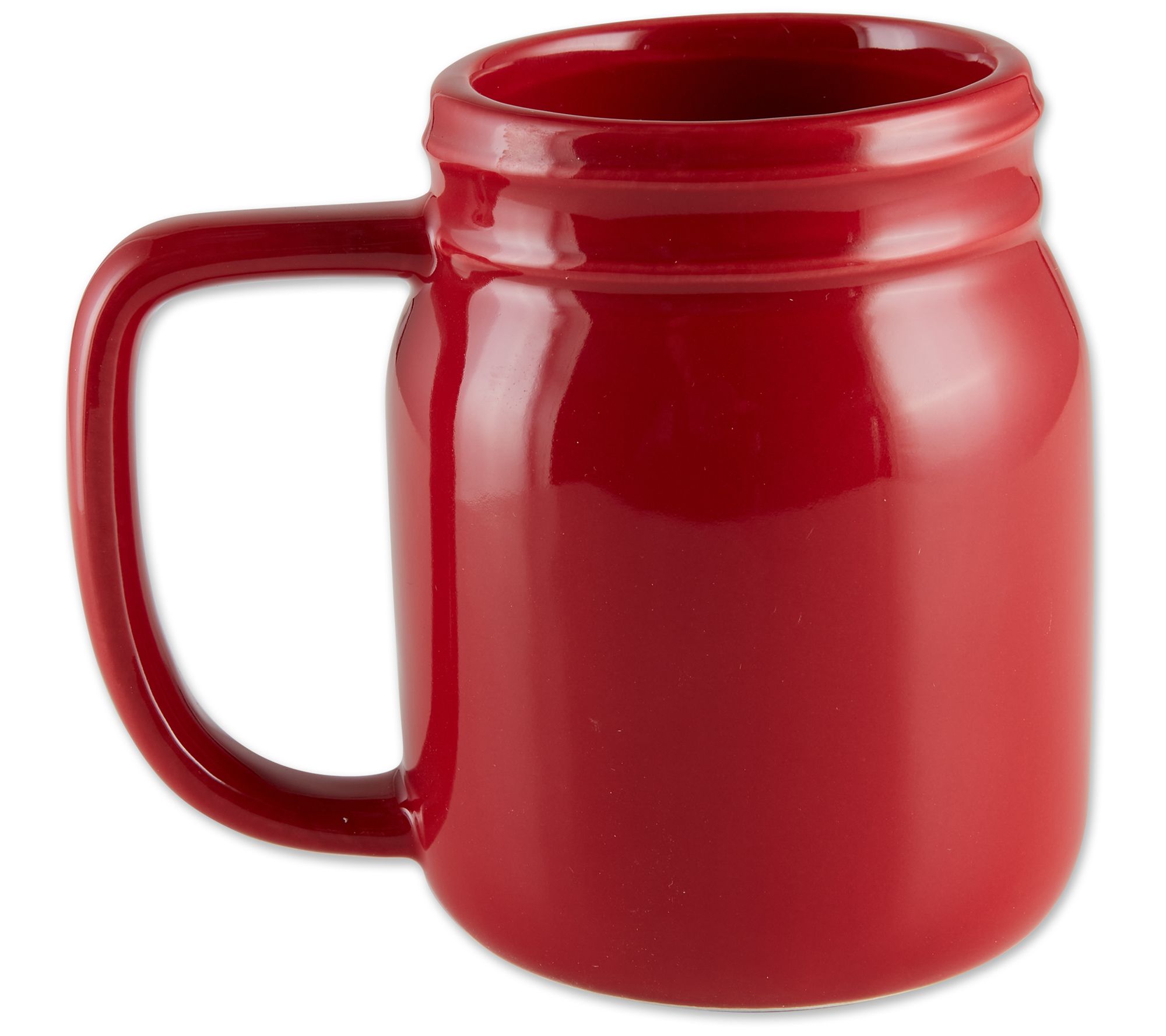 Design Imports Set of 2 Mason Jar Ceramic Mug