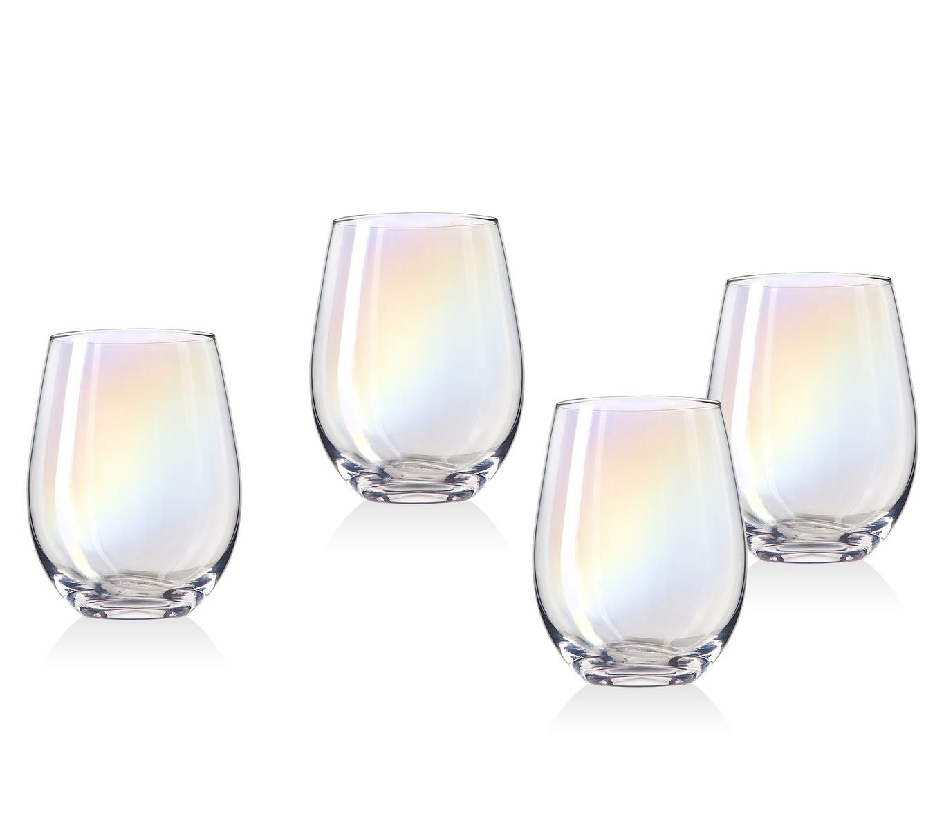 Godinger Set of 4 Monterey Iridescent Stemless ine Glasses