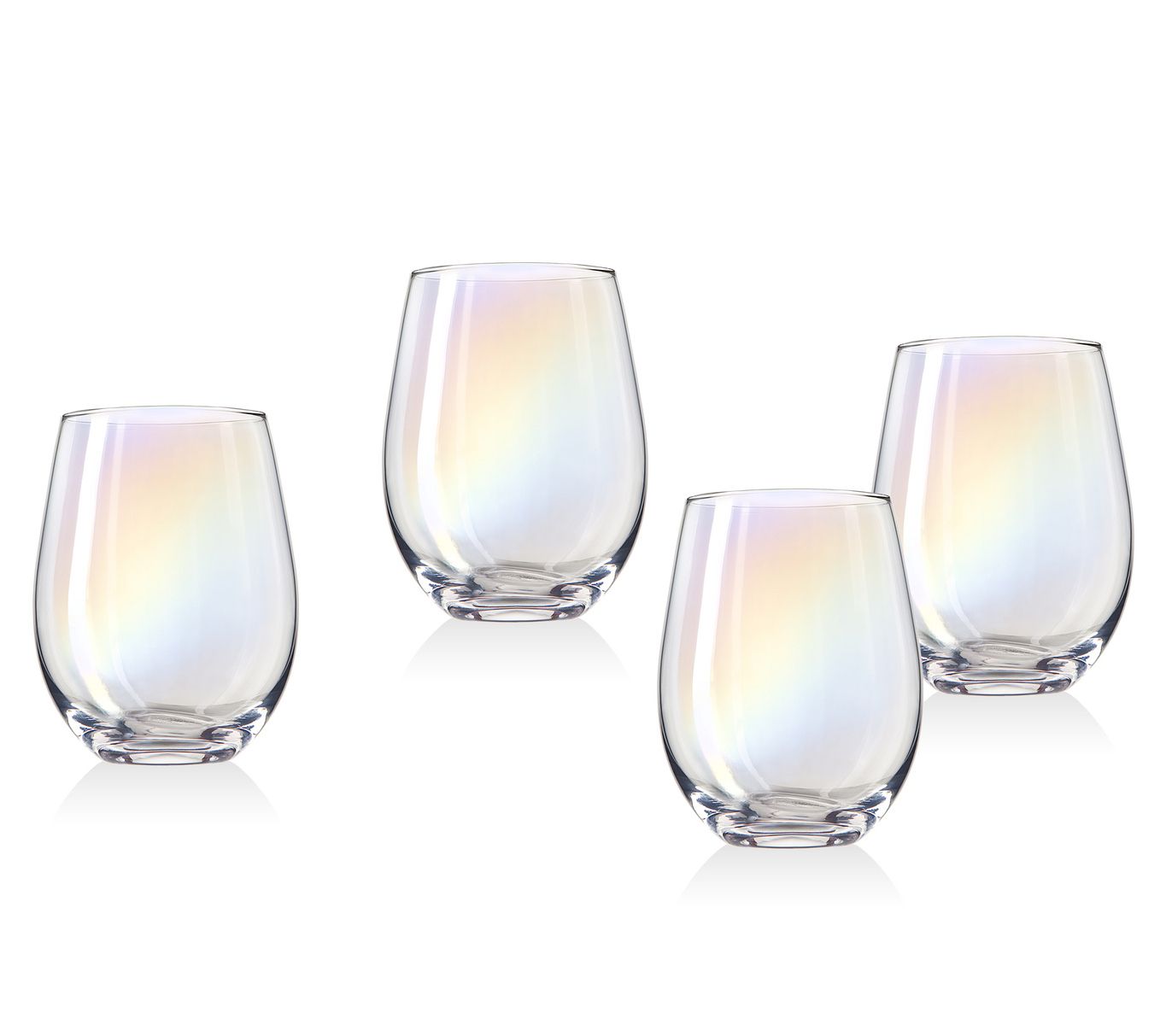 Godinger Set of 4 Monterey Iridescent StemlessWine Glasses