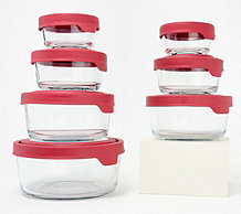  c e ll a TrueSeal 7-Pc Round Glass Food Storage Set w/ Marker - K79278