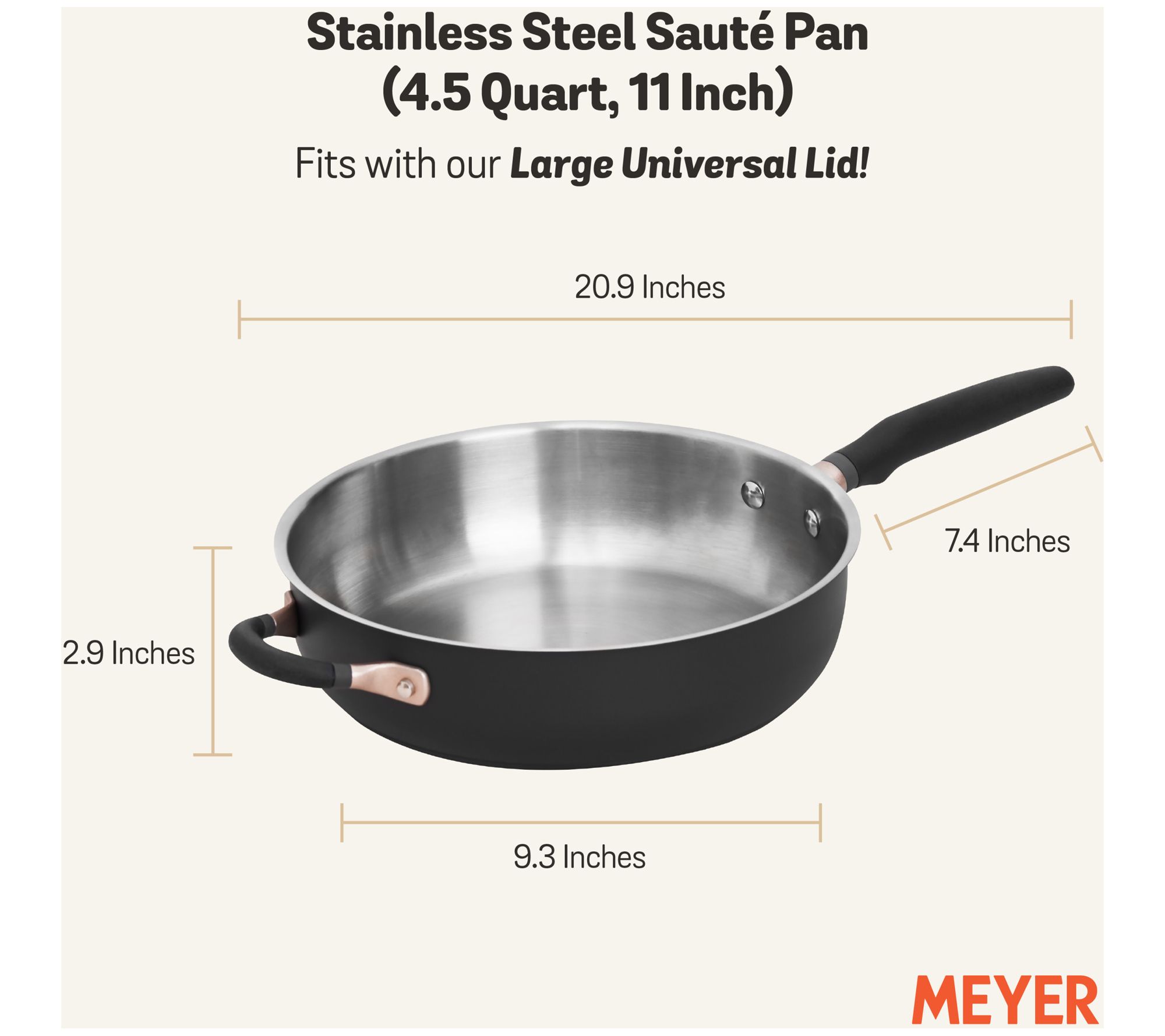 MasterPRO 2-Piece Gastro Titanium Durable Cast Aluminum Fry Pan