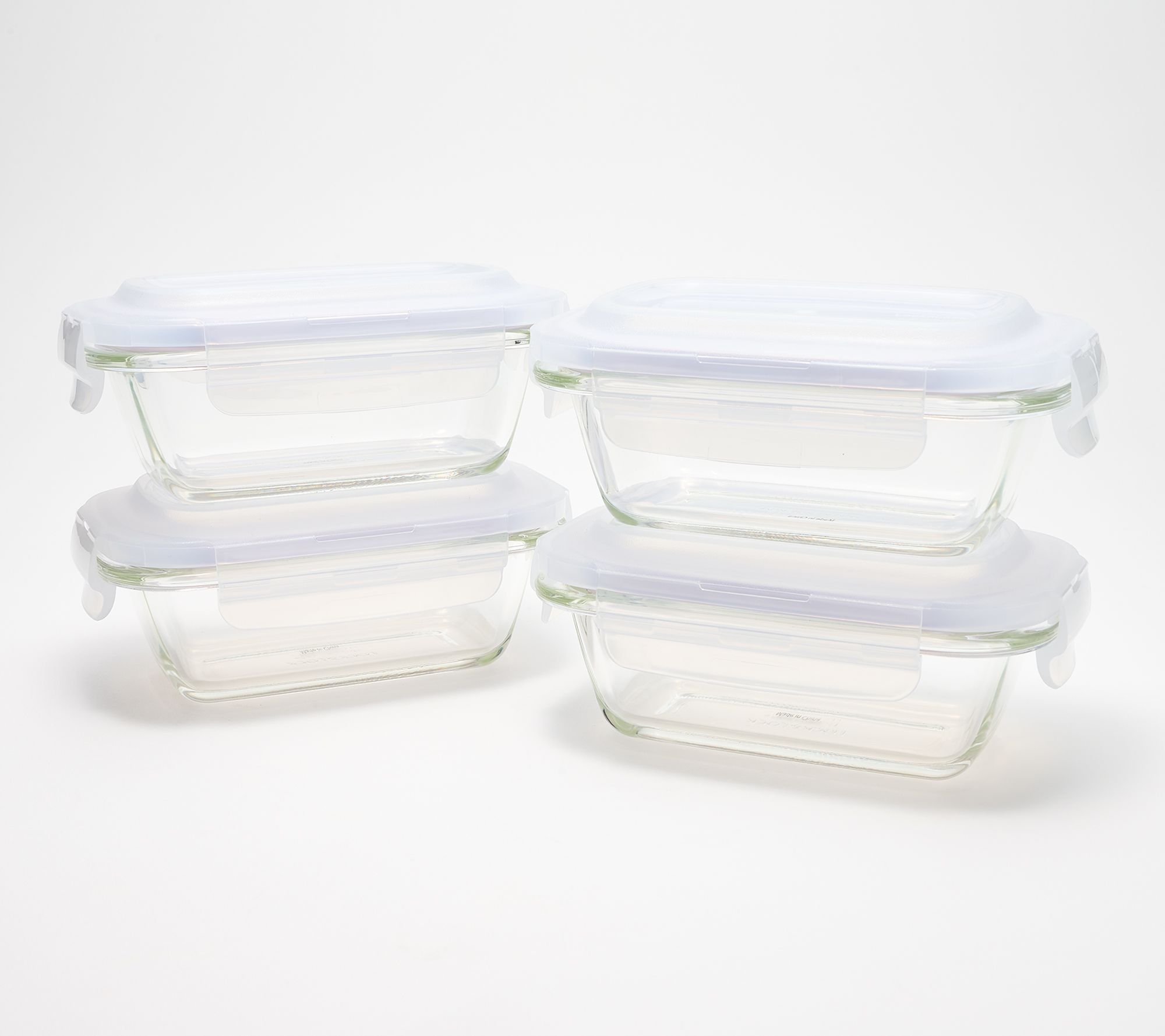 LocknLock Set of (4) 1-Cup Mini Glass Loaf Baking Dishes