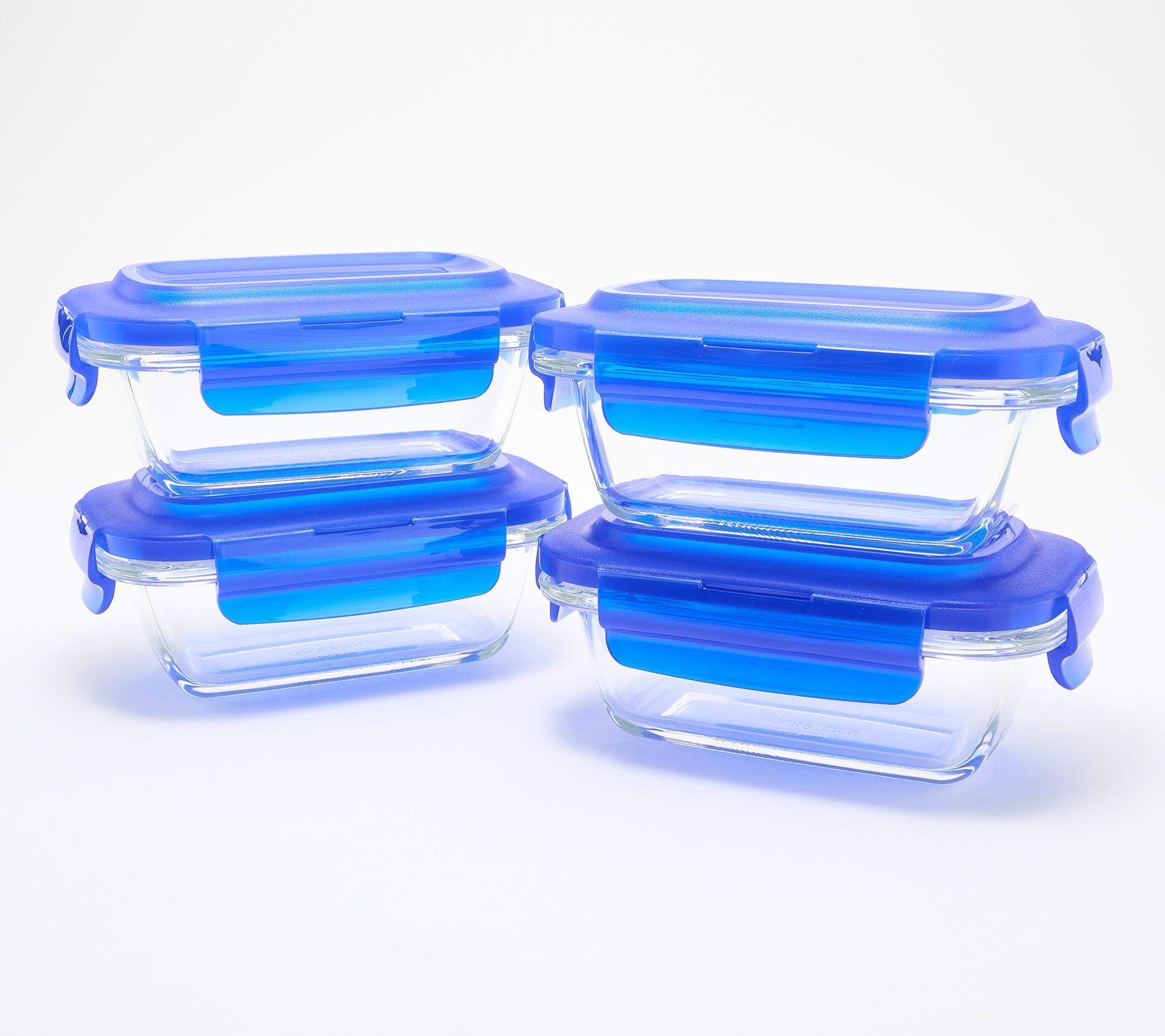 LocknLock Set of (4) 1-Cup Mini Glass Loaf Baking Dishes