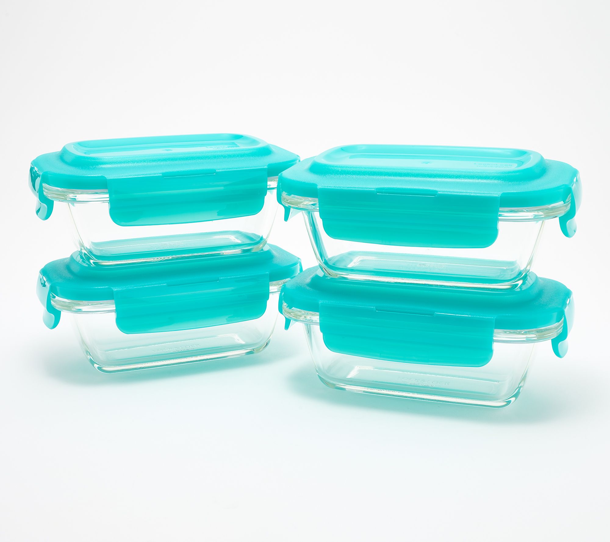 LocknLock Set of (4) 1-Cup Mini Glass Loaf Baking Dishes