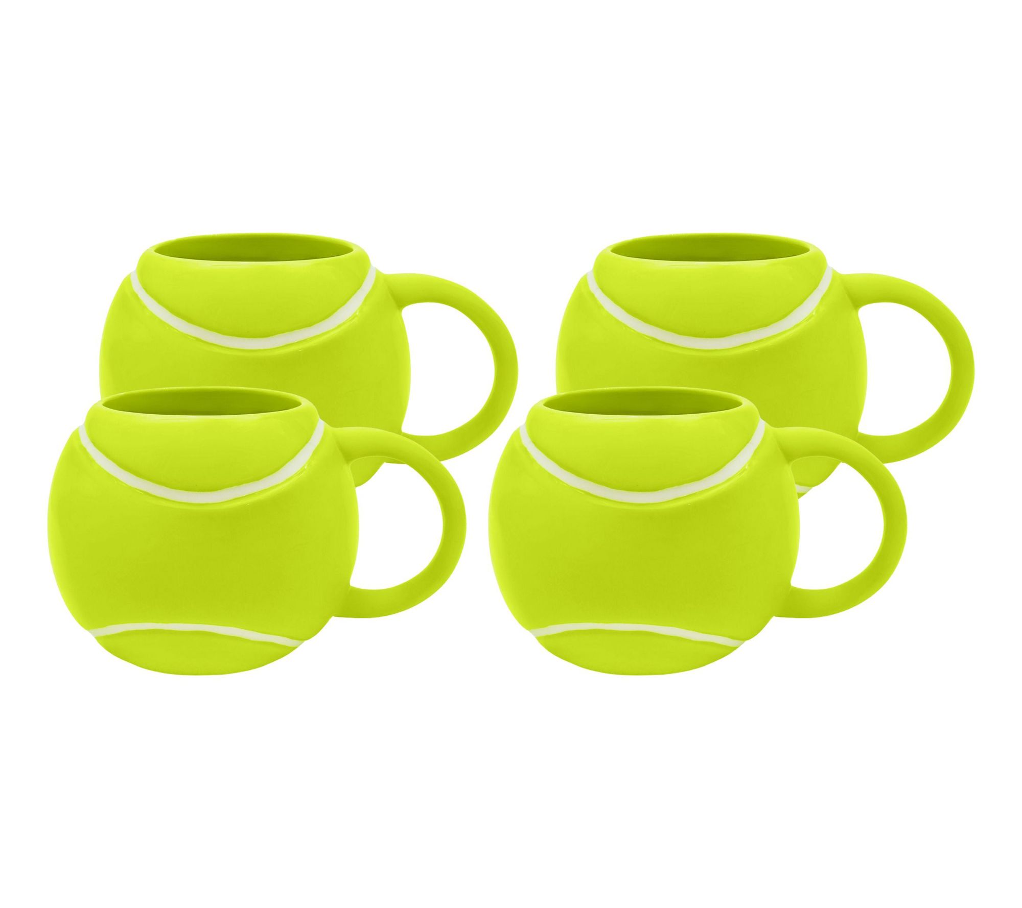 Godinger League Tennis Ball Mug Set of 4