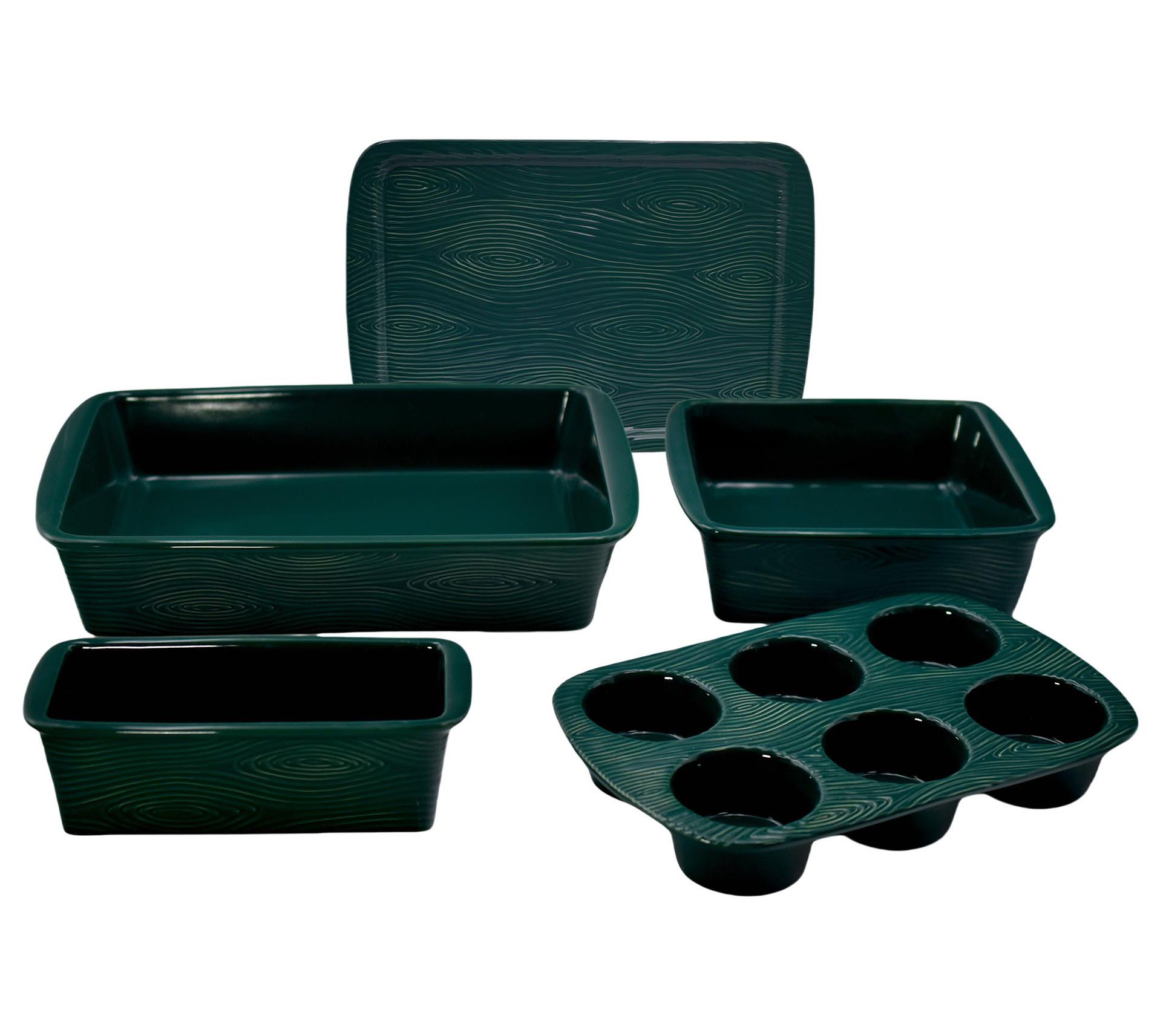 "As Is" Temp-tations Woodland 5-pc Nestable Bakeware Set