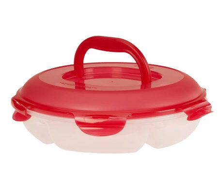 Lock & Lock Serve & Store Chip & Dip w/ Divided Tray - QVC.com