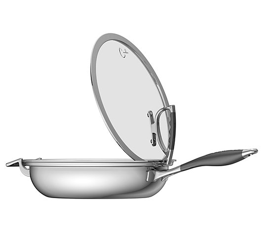 CookCraft by Candace 13" French Skillet with Glass Latch Lid