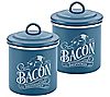 Ayesha Curry S/2 Enamel on Steel 4" x 4" Baconrease Cans